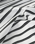 White Navy Nautic Stripes Poplin 3250