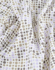 White Stretch Twill Printed Fabric 97543