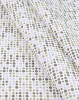 White Stretch Twill Printed Fabric 97543
