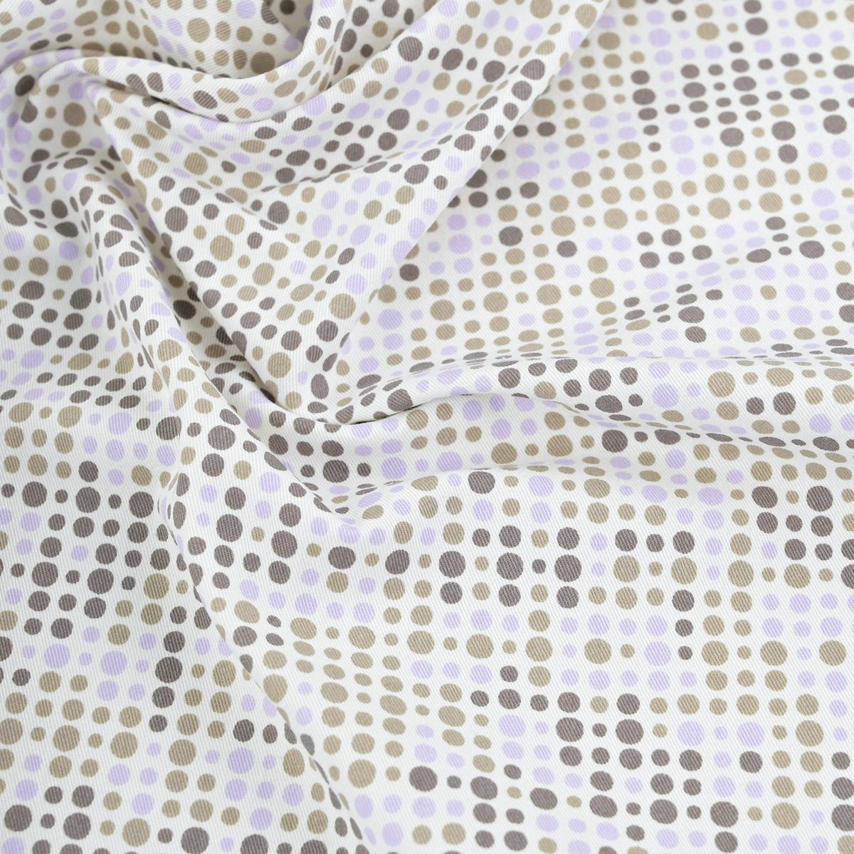 White Stretch Twill Printed Fabric 97543