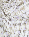 White Stretch Twill Printed Fabric 97543