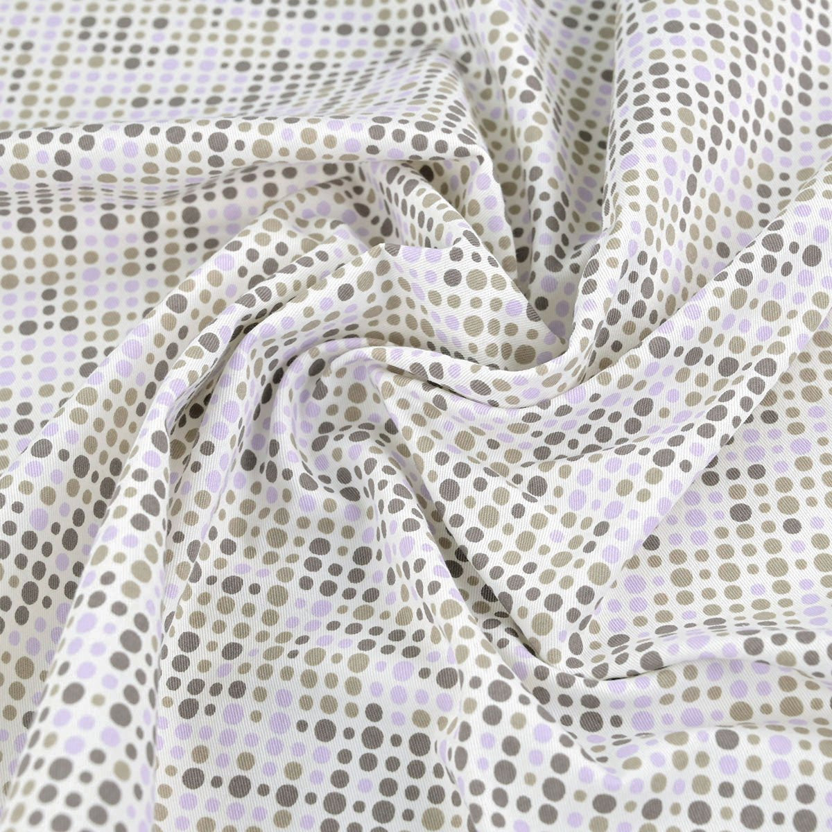 White Stretch Twill Printed Fabric 97543