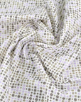 White Stretch Twill Printed Fabric 97543