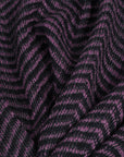 Purple and Grey Herringbone Wool 243 - Fabrics4Fashion