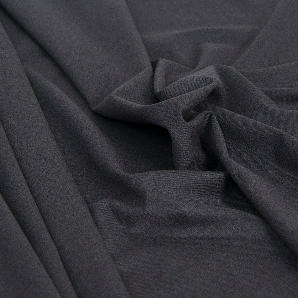 Grey Melange Stretch Wool 1849 - Fabrics4Fashion