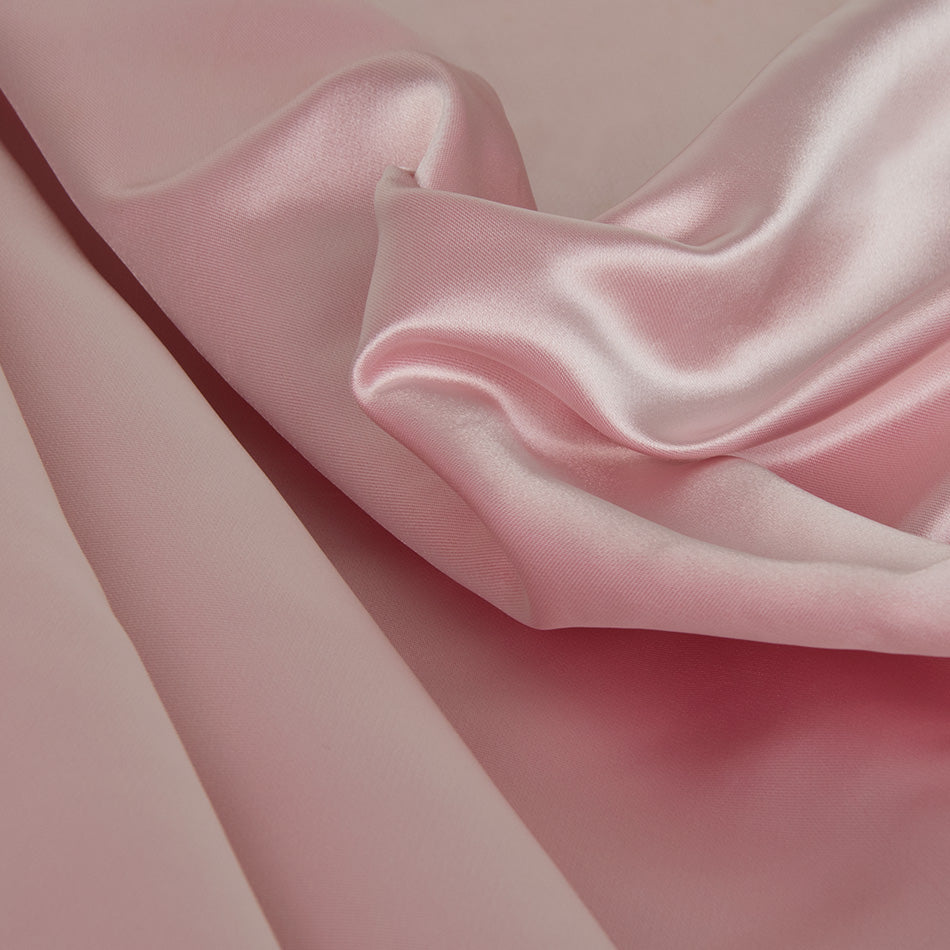Reversible pink satin, sku 2426, feminine and sophisticated fabric, perfect to create cocktail dresses.