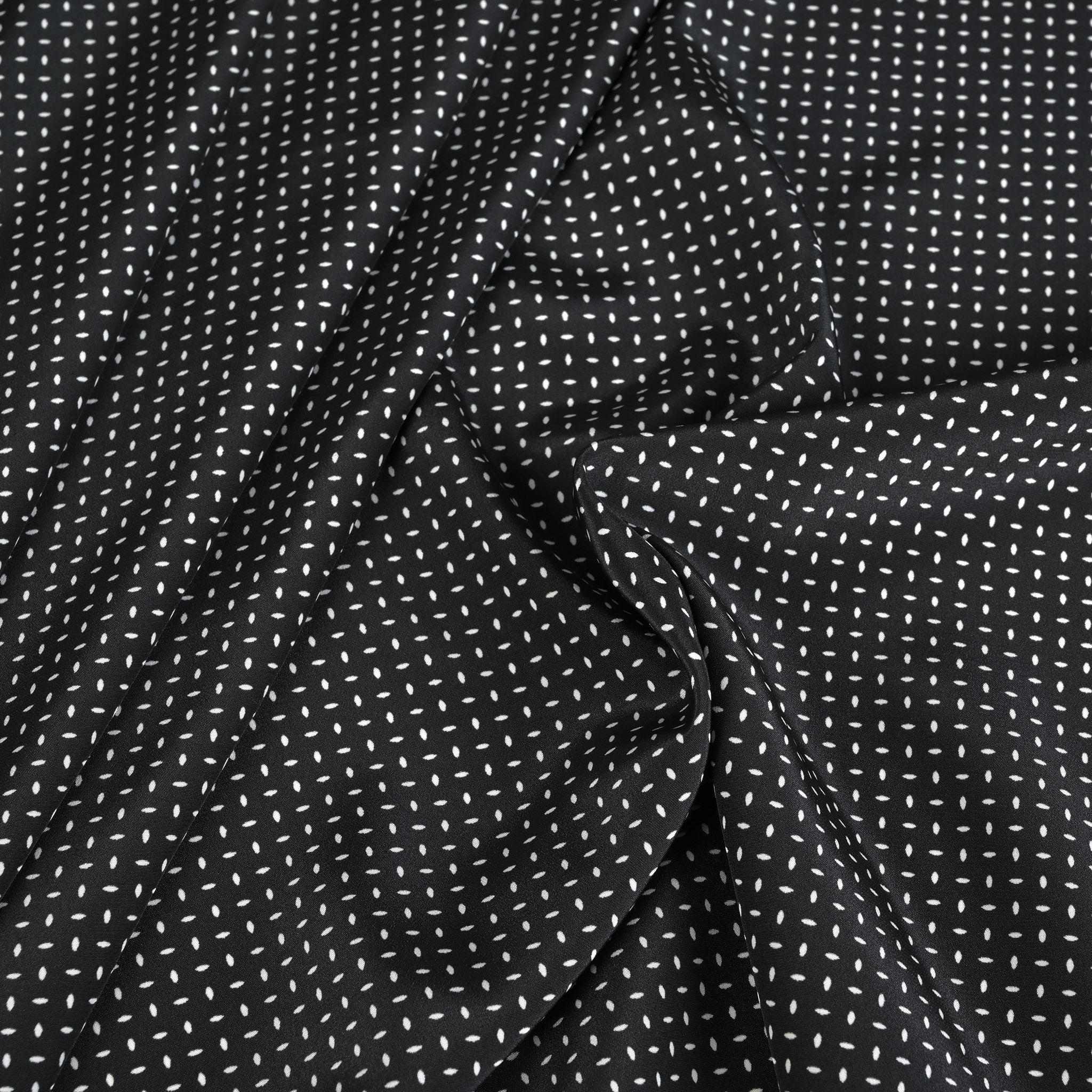 Black Printed Poly Poplin 10 - Fabrics4Fashion