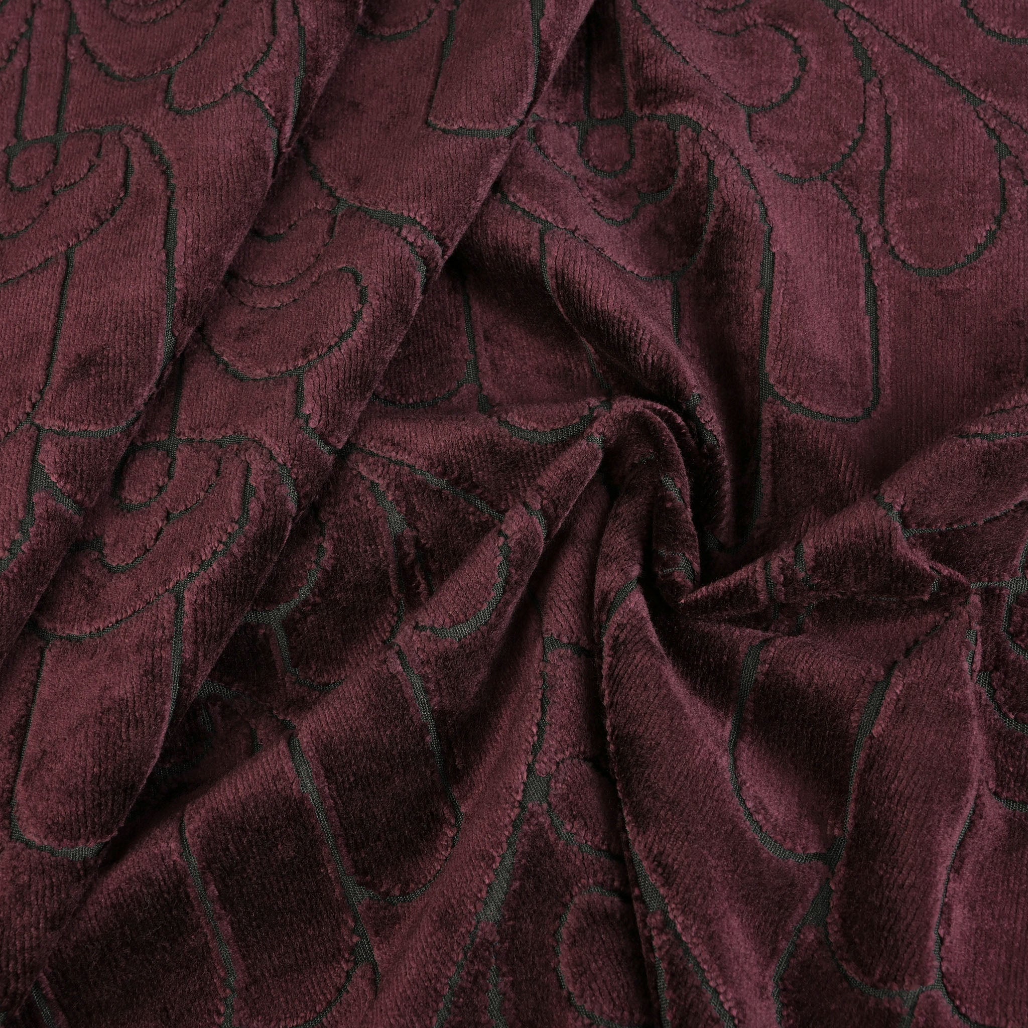 Wine Floral Jacquard 4003