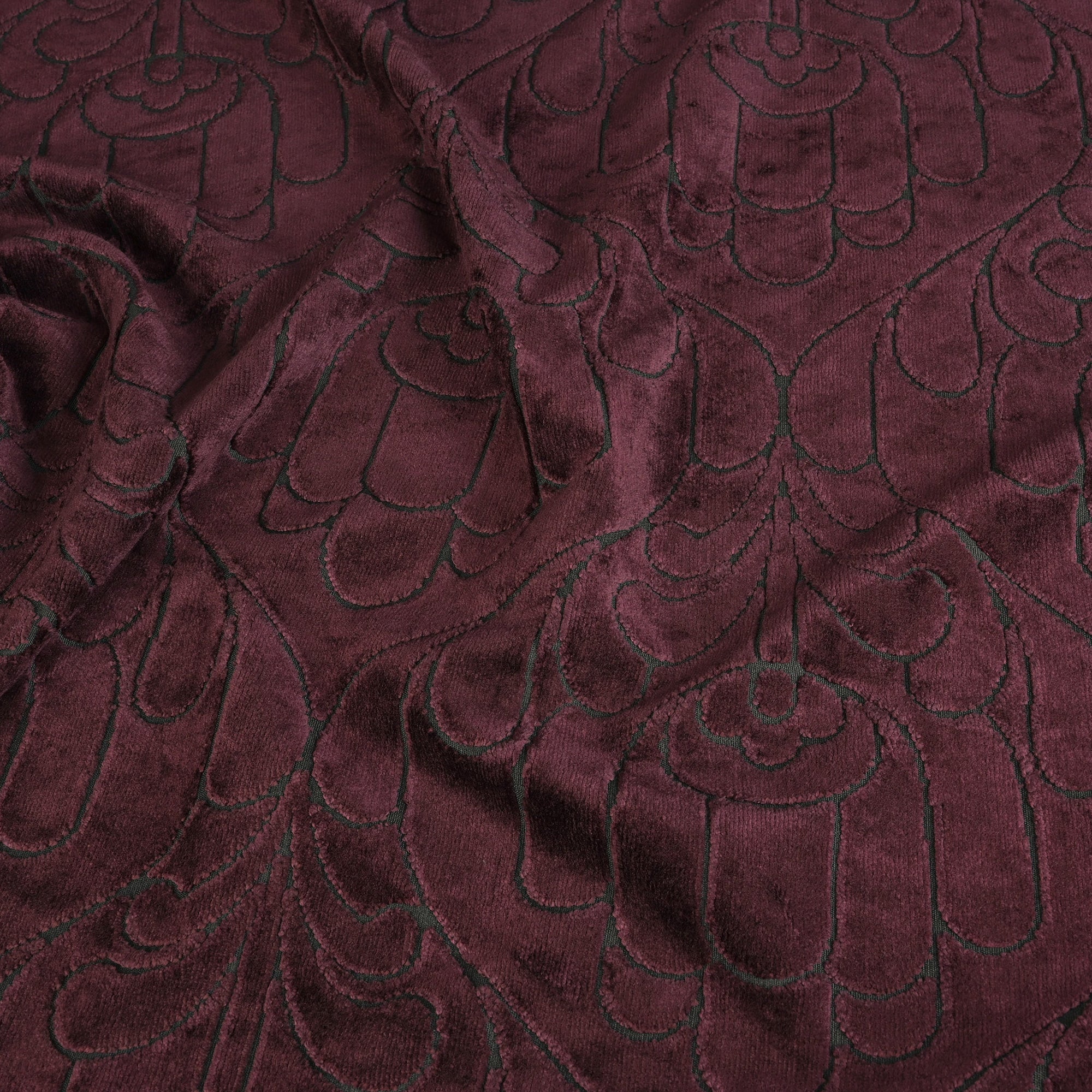 Wine Floral Jacquard 4003