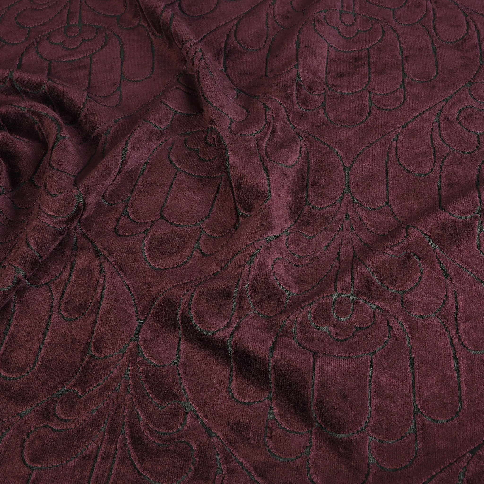 Wine Floral Jacquard 4003