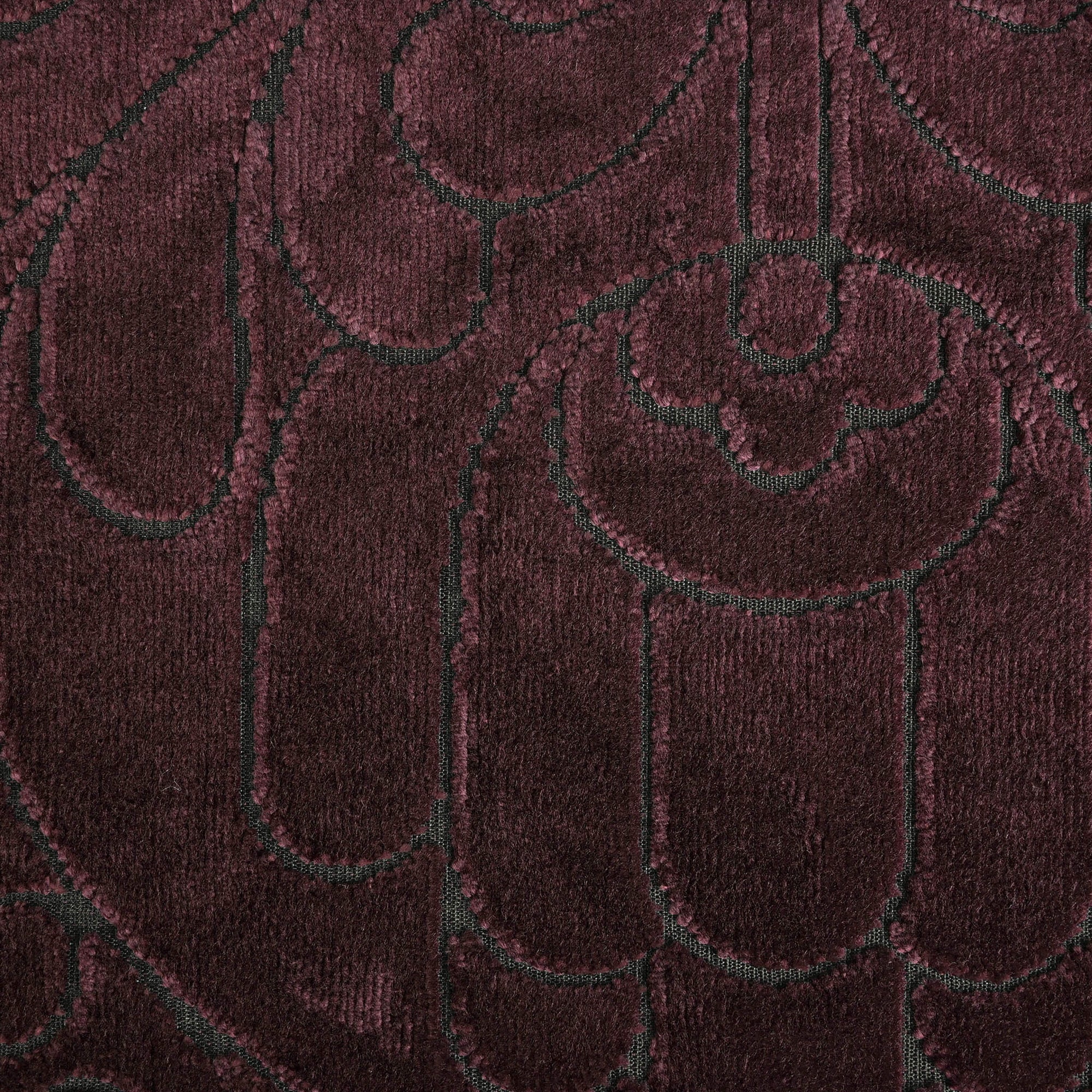 Wine Floral Jacquard 4003