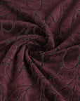 Wine Floral Jacquard 4003