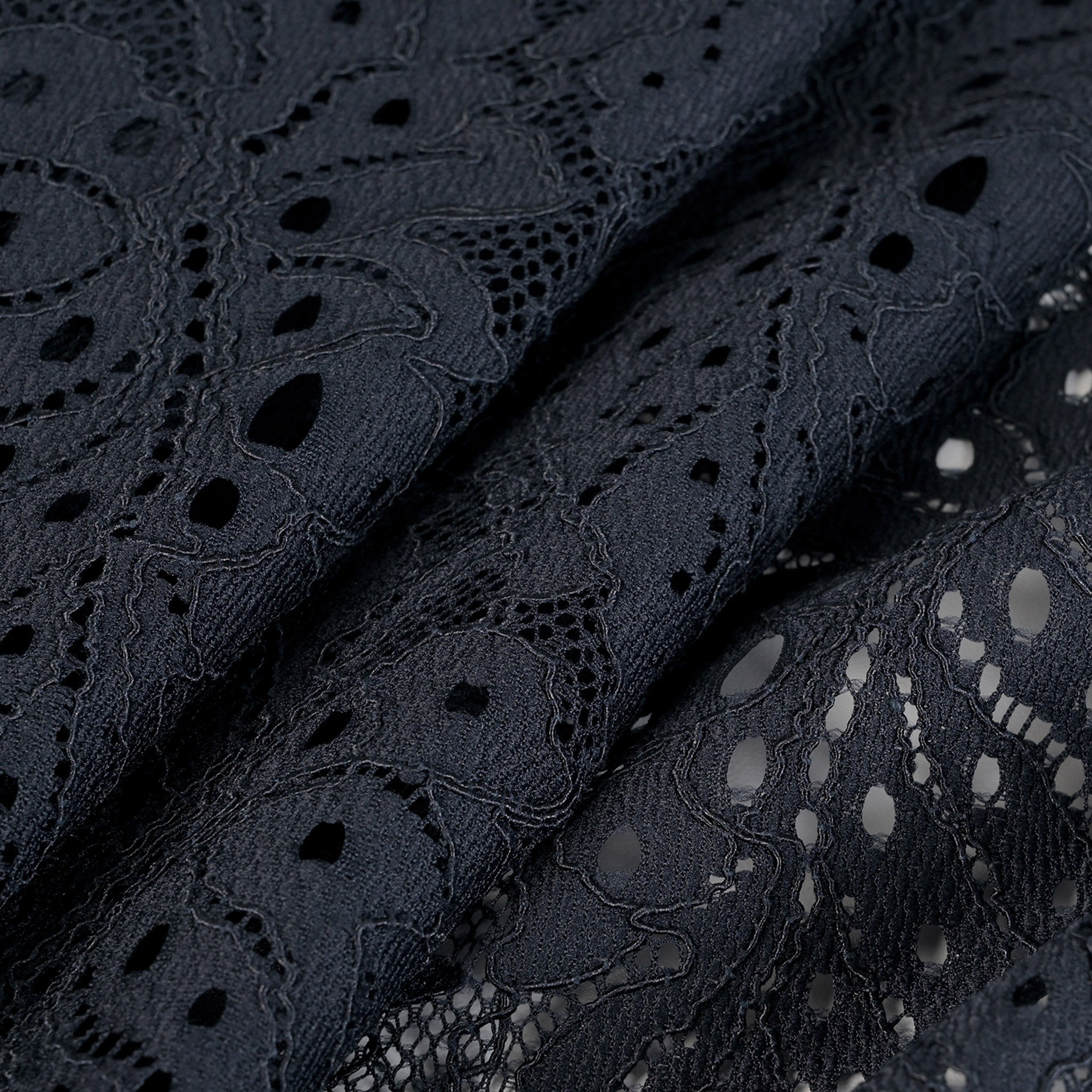 Navy Lace Fabric 5339