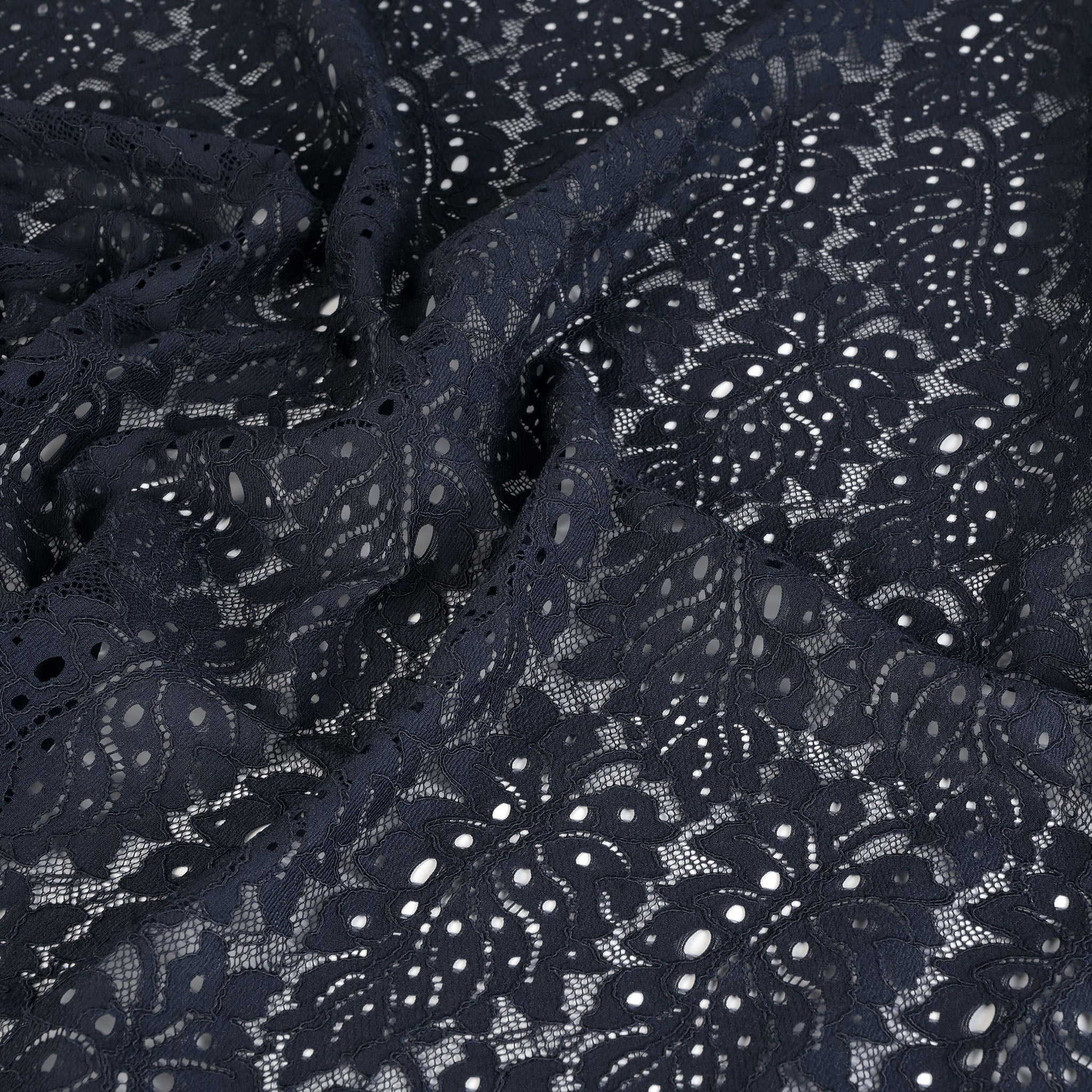 Navy Lace Fabric 5339