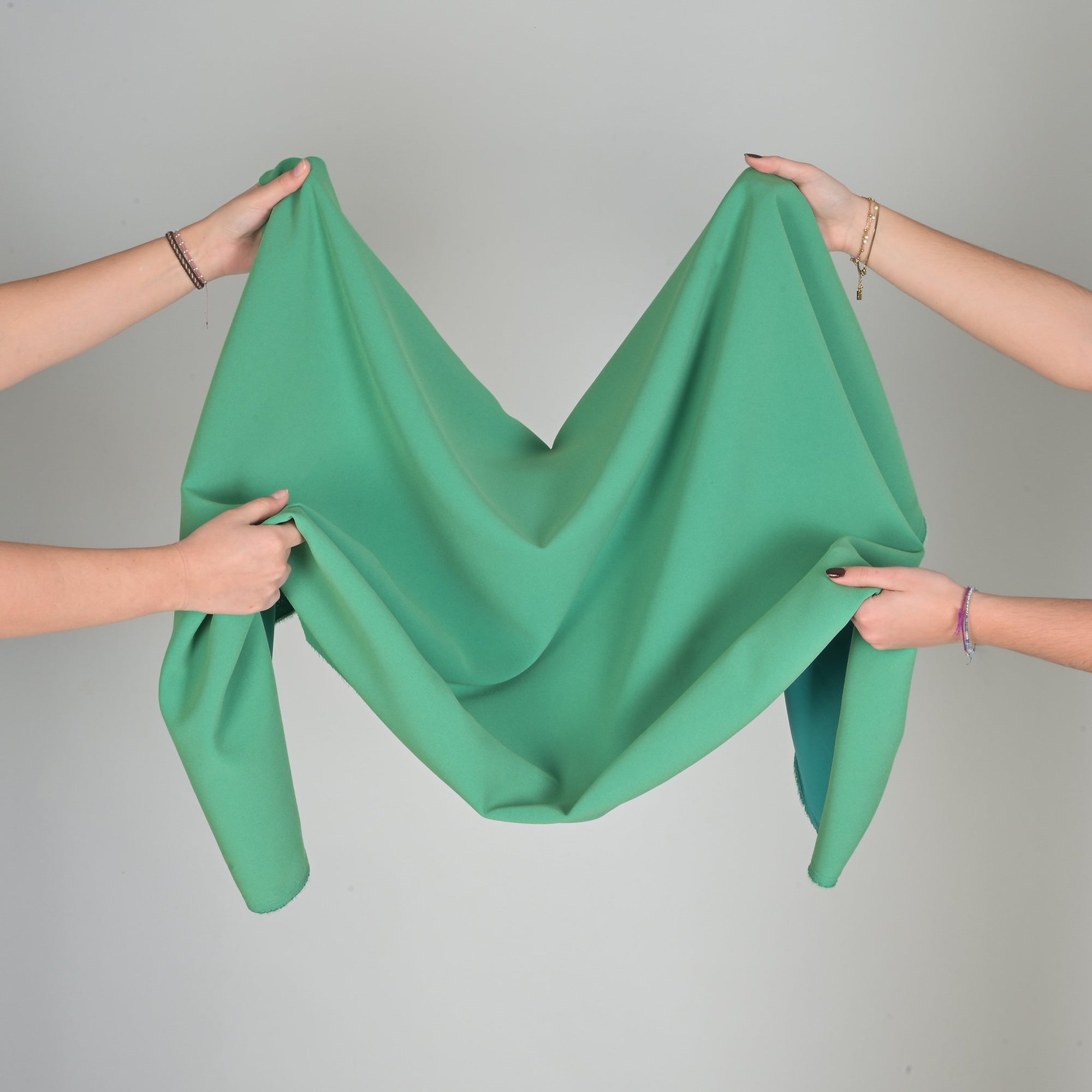Aqua Green Double Weave Fabric 75348