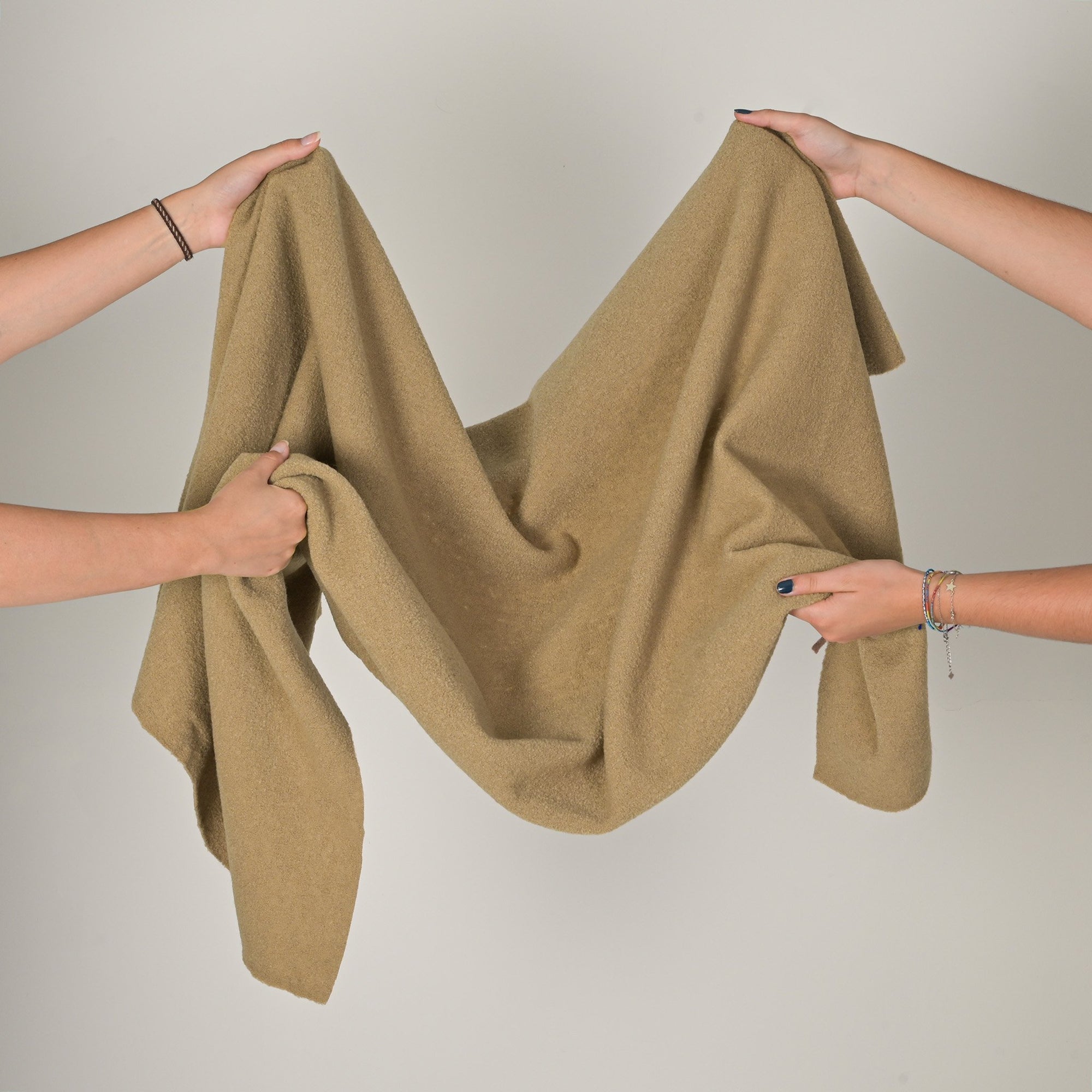 Beige Bouclé Coating Fabric 3806