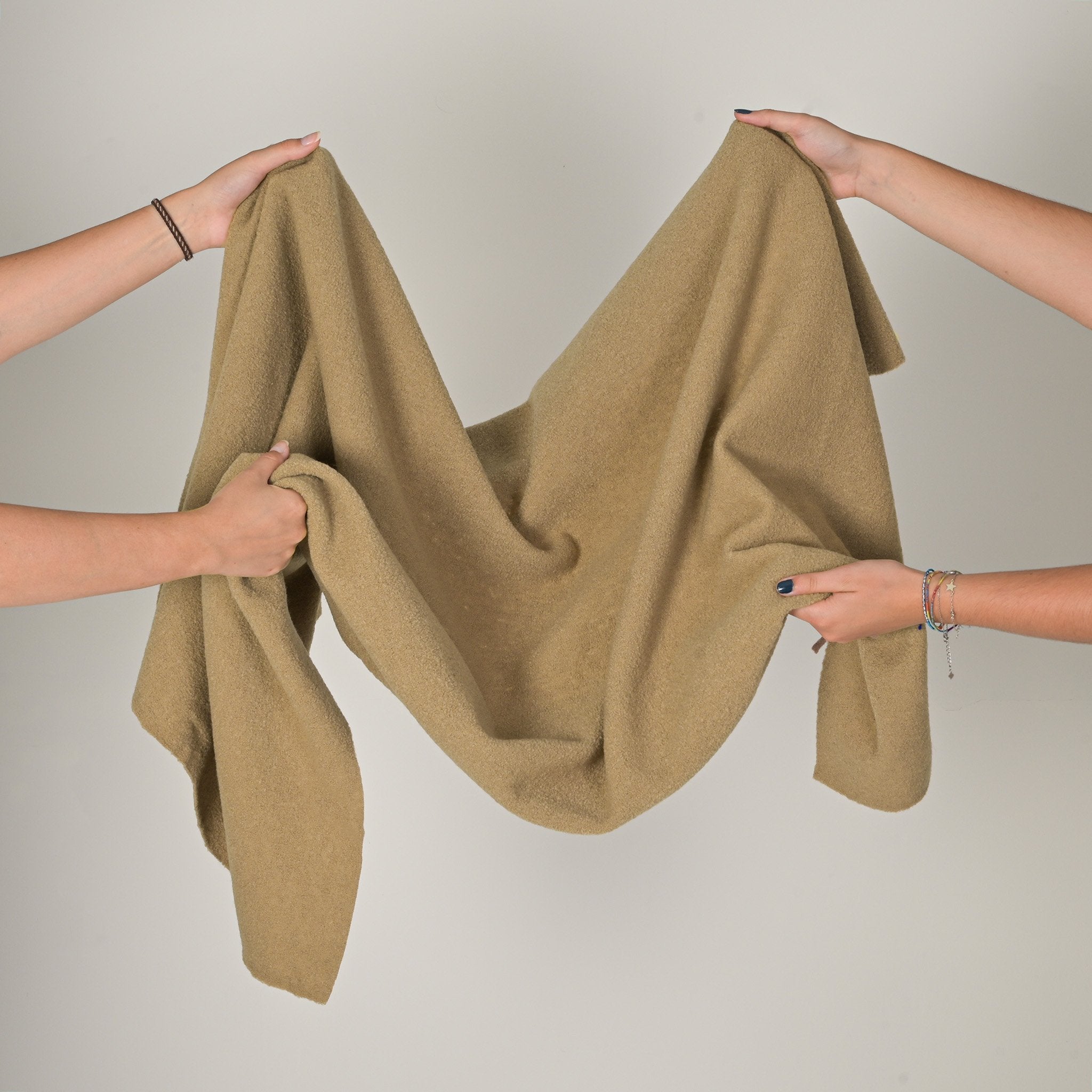 Beige Bouclé Coating Fabric 3806