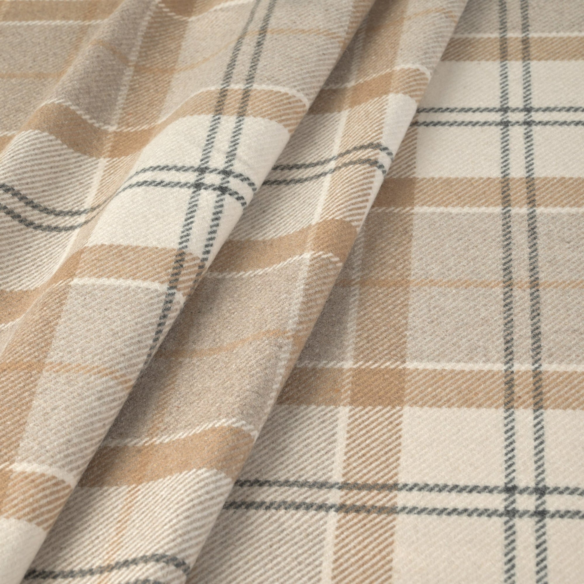 Beige Check Coating Fabric 95449