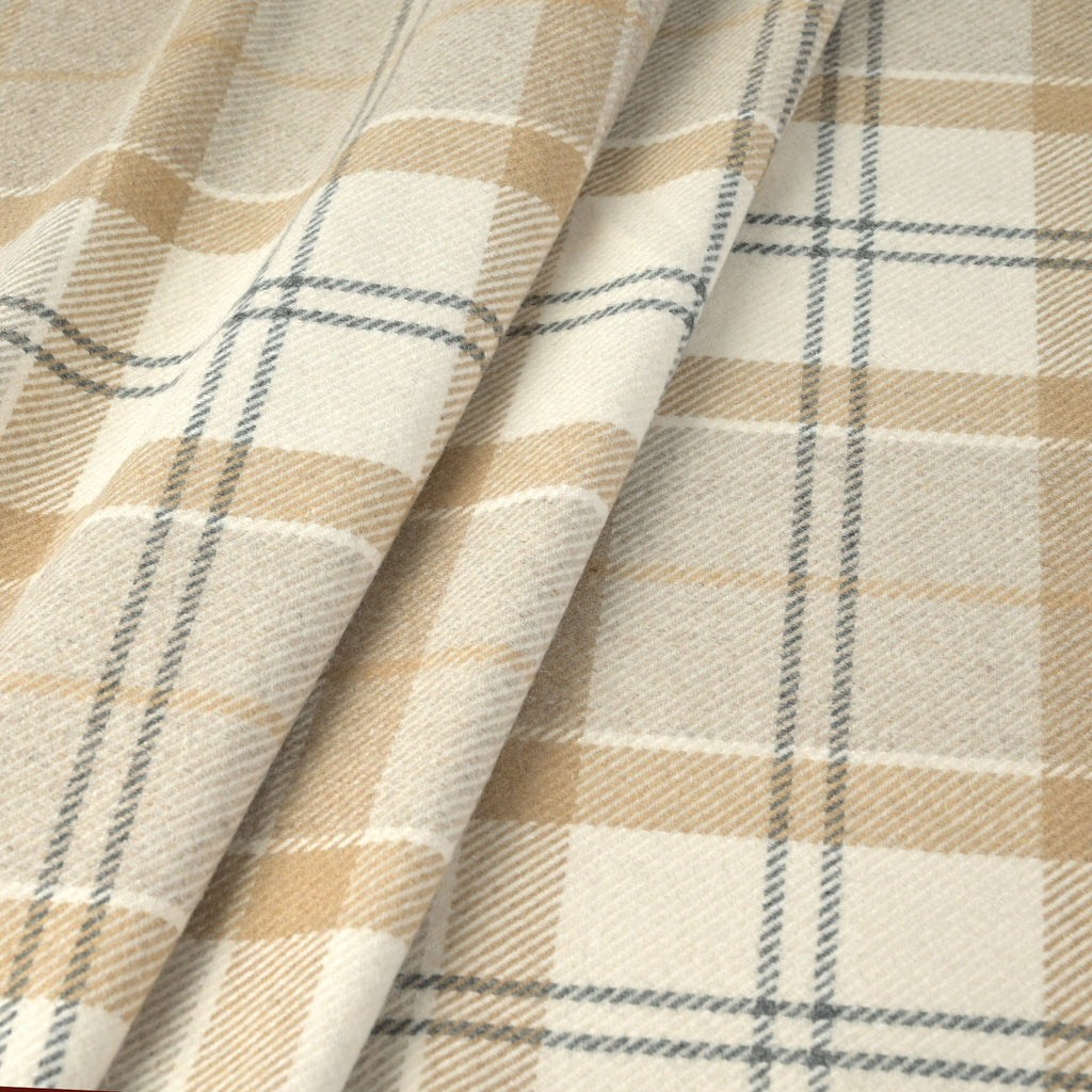 Beige Check Textile Beige Check Coating Fabric 9847 – Fabrics4Fashion