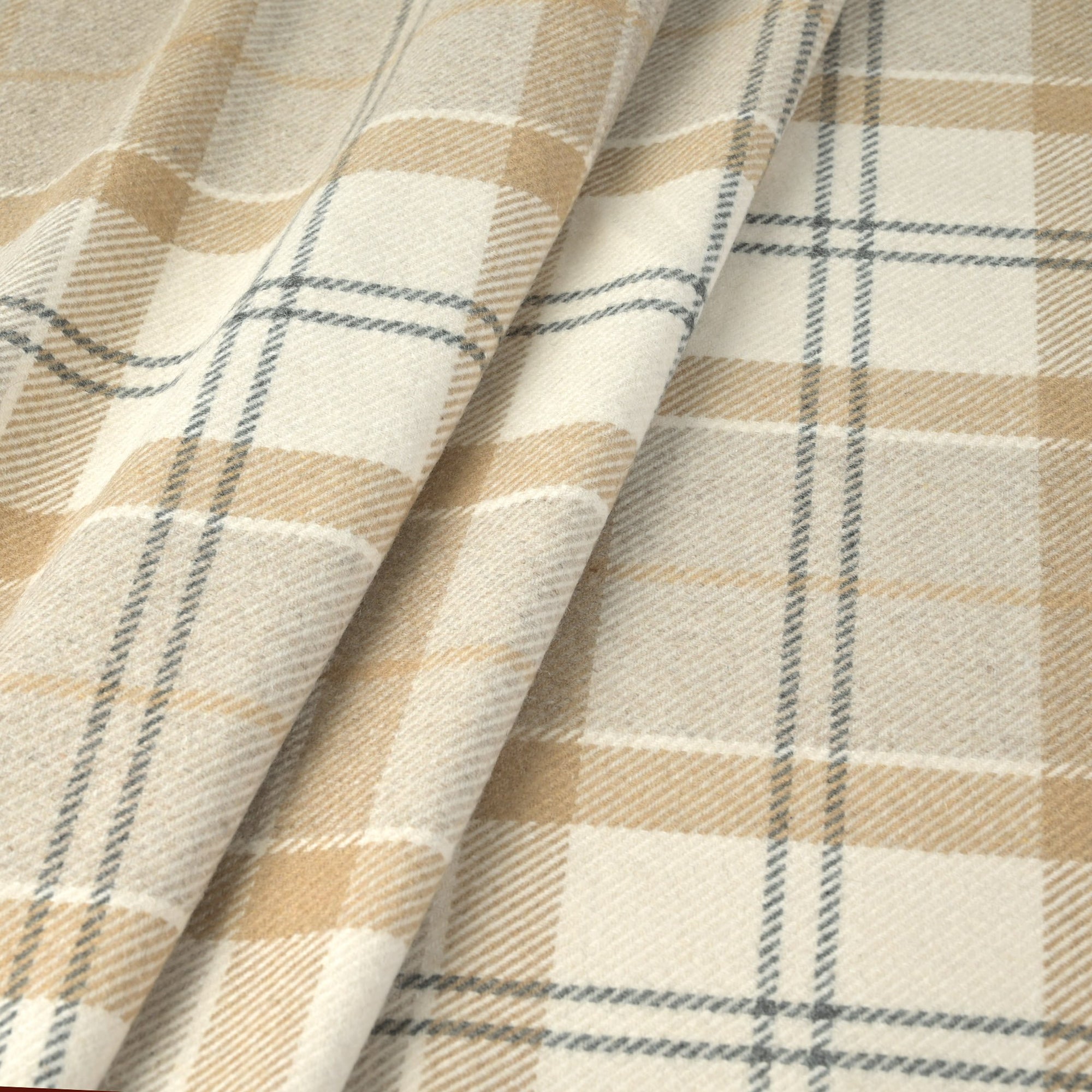 Beige Check Coating Fabric 9847