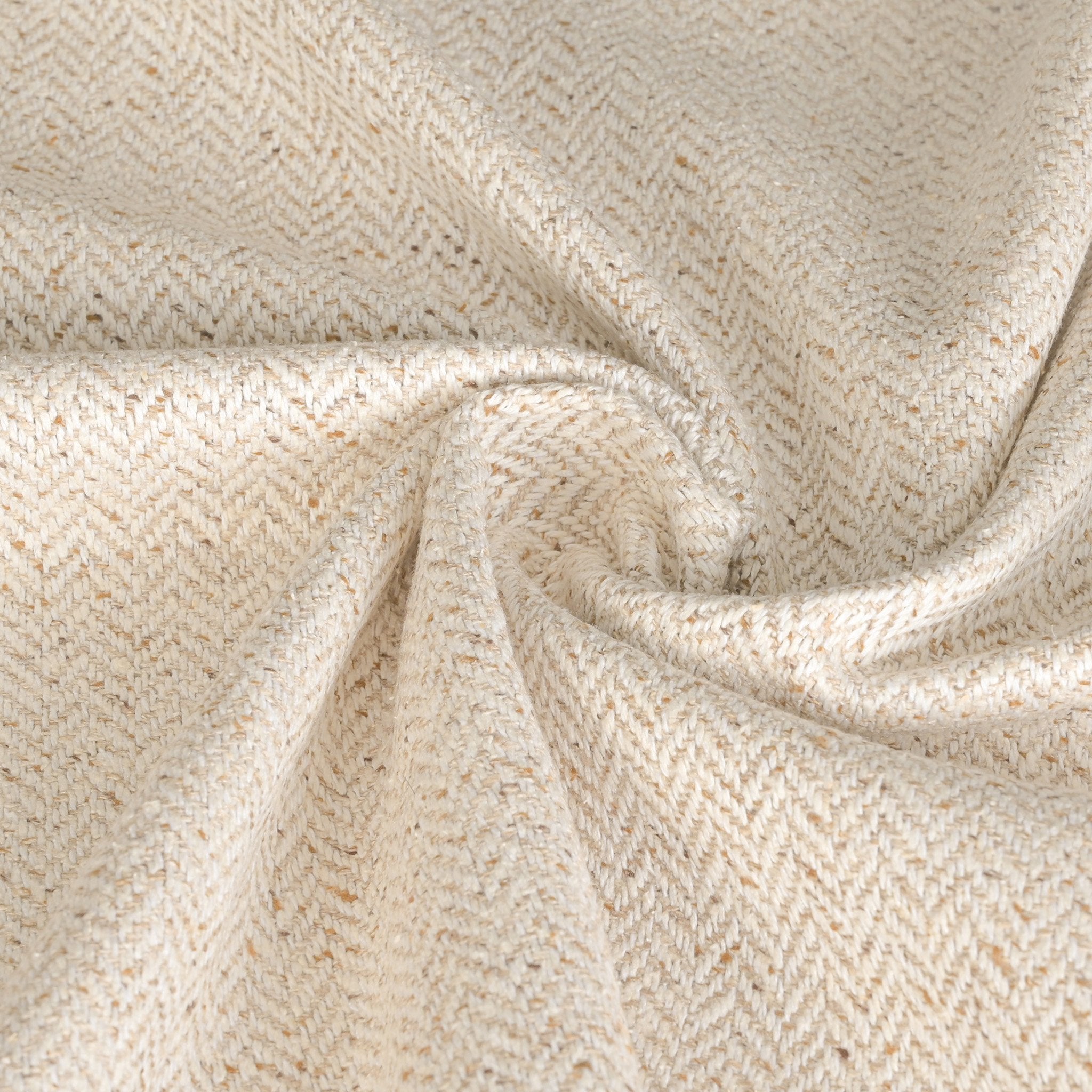 Beige Herringbone Bouclé Fabric 5134