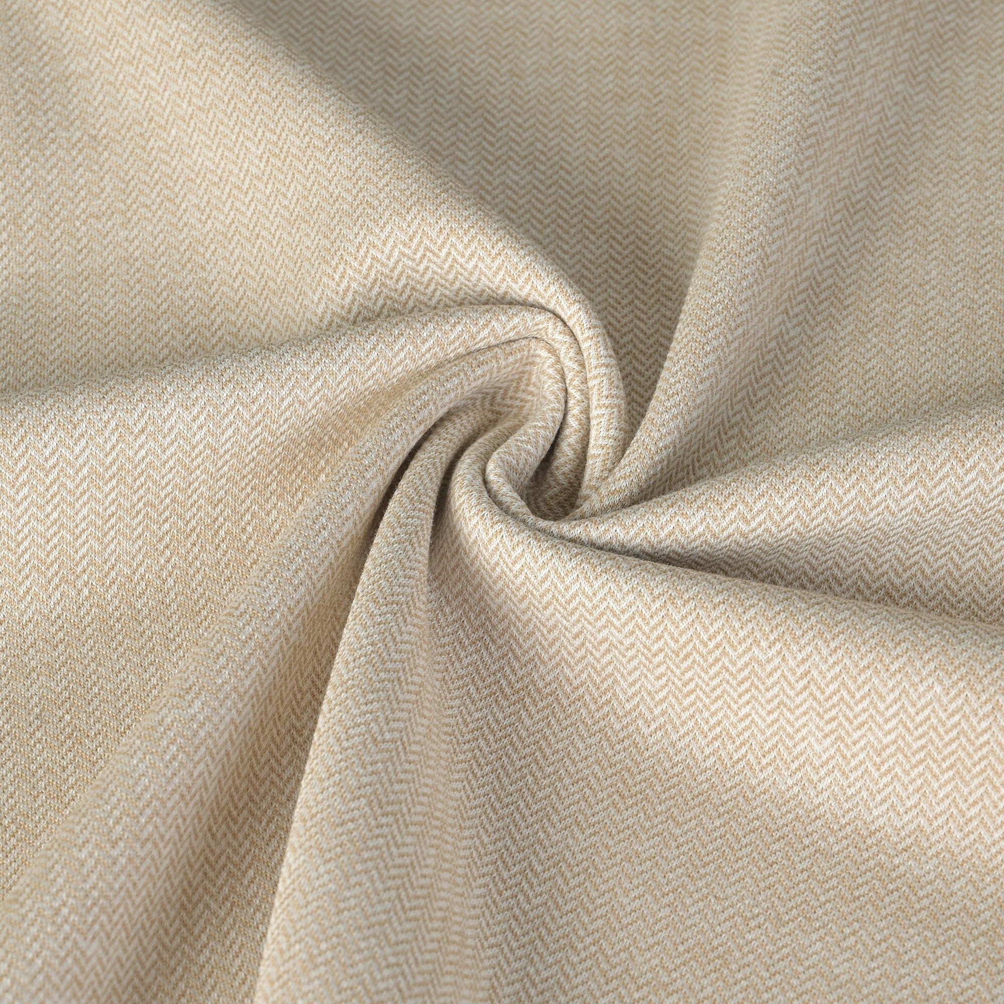Beige Herringbone Jersey Fabric 11088