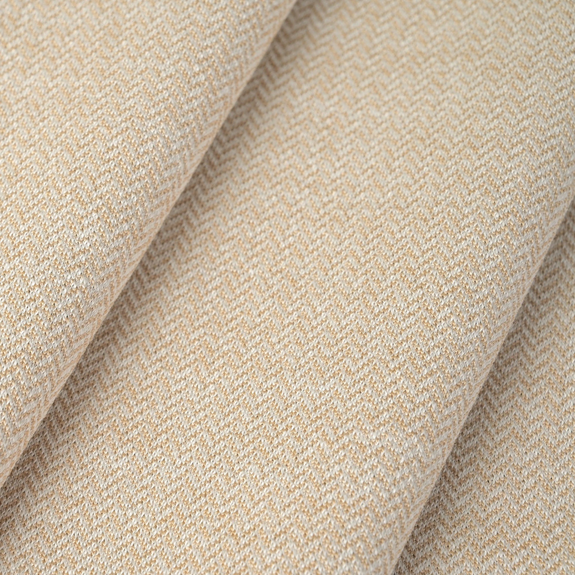 Beige Herringbone Jersey Fabric 11088
