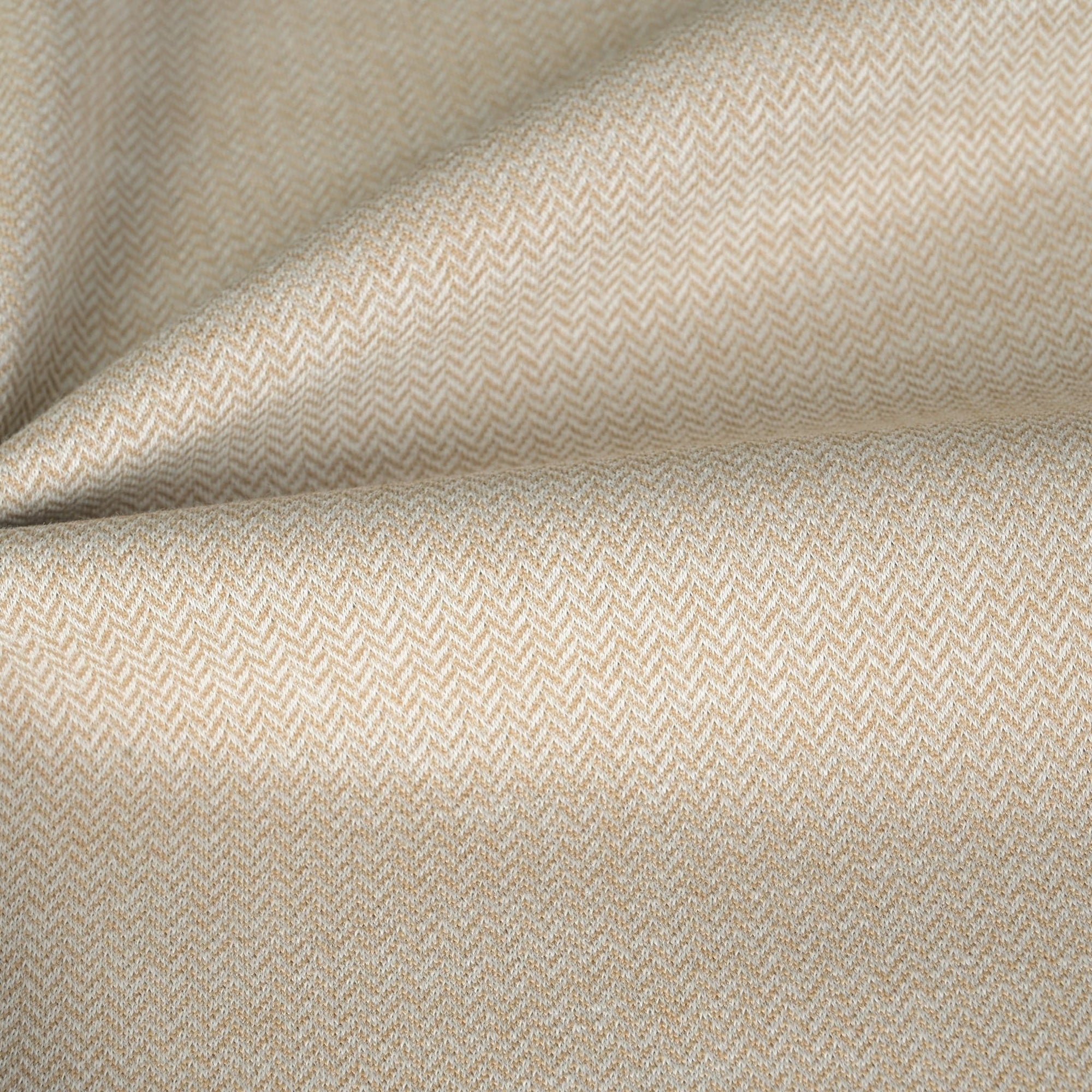 Beige Herringbone Jersey Fabric 11088