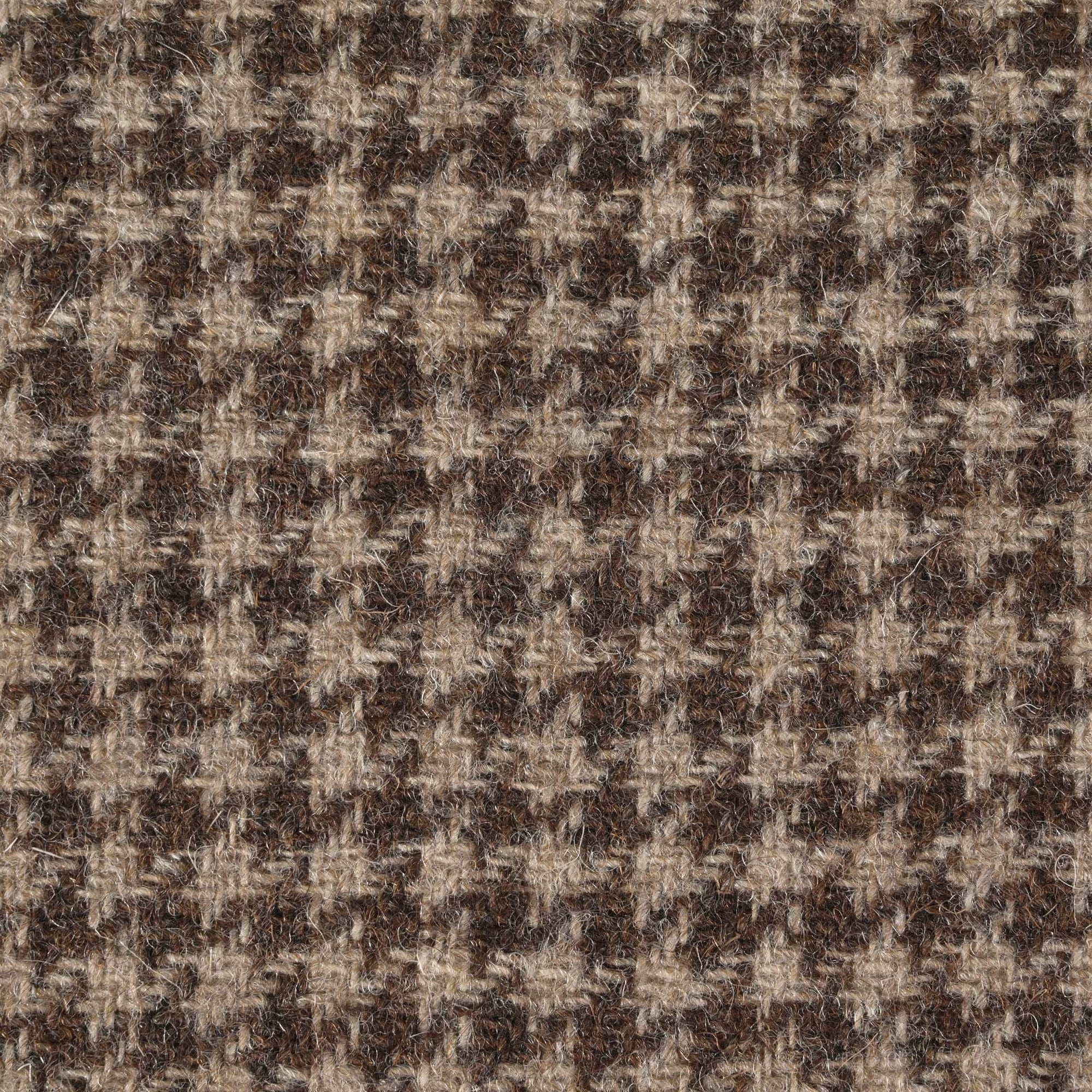 Beige Pied-de-Poule Flannel Fabric 7683