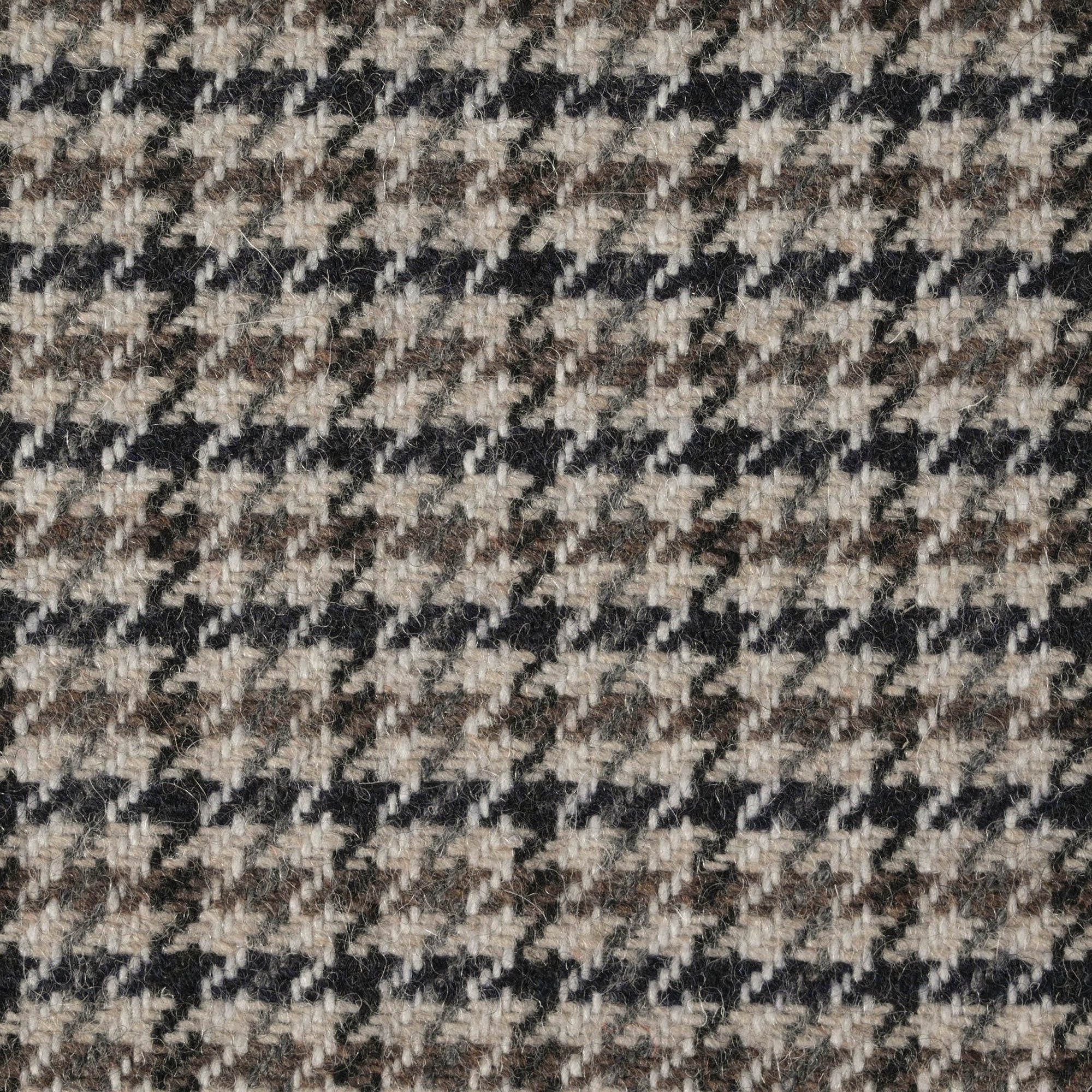 Beige Pied-de-Poule Flannel Fabric 9065