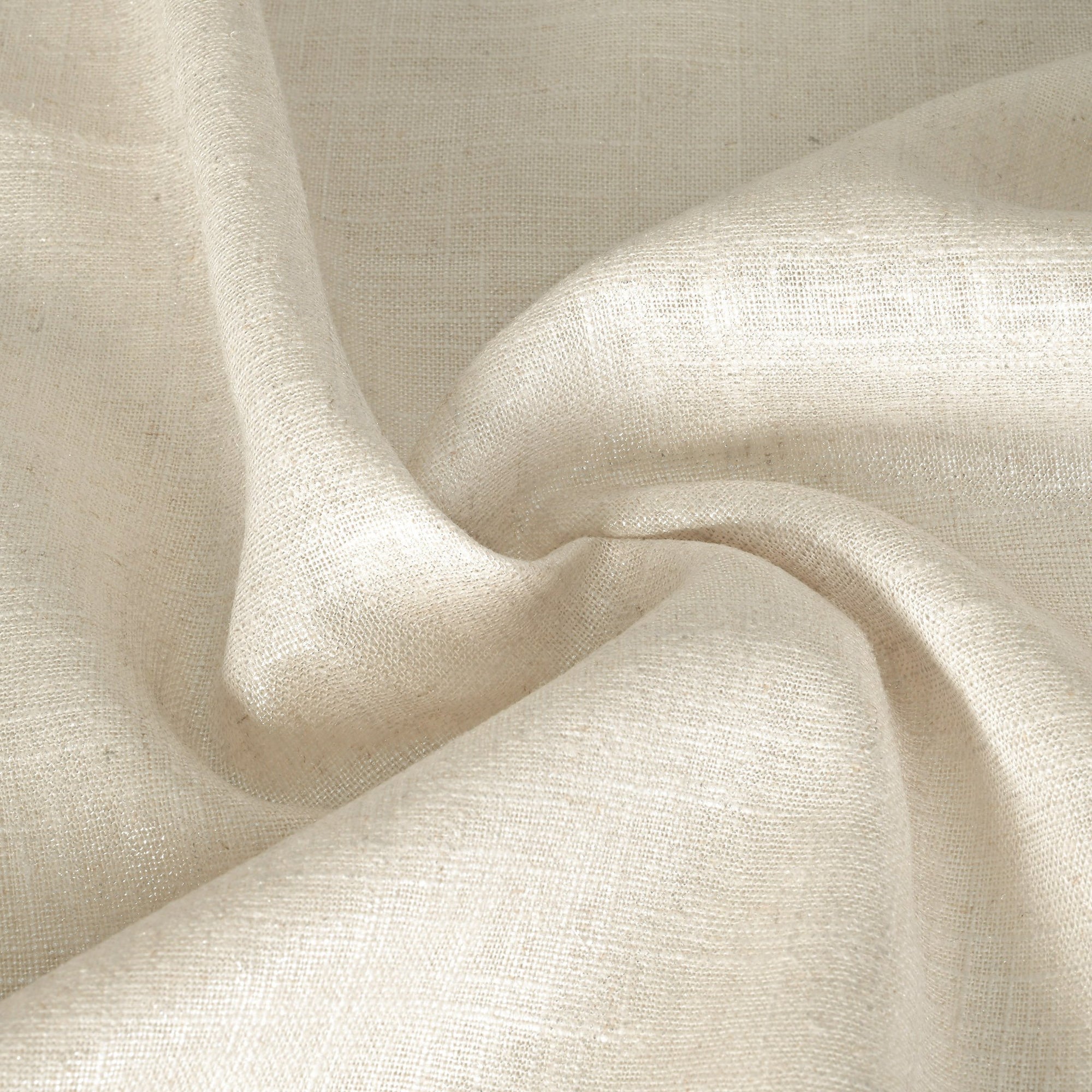Beige Shiny Linen Fabric 9045