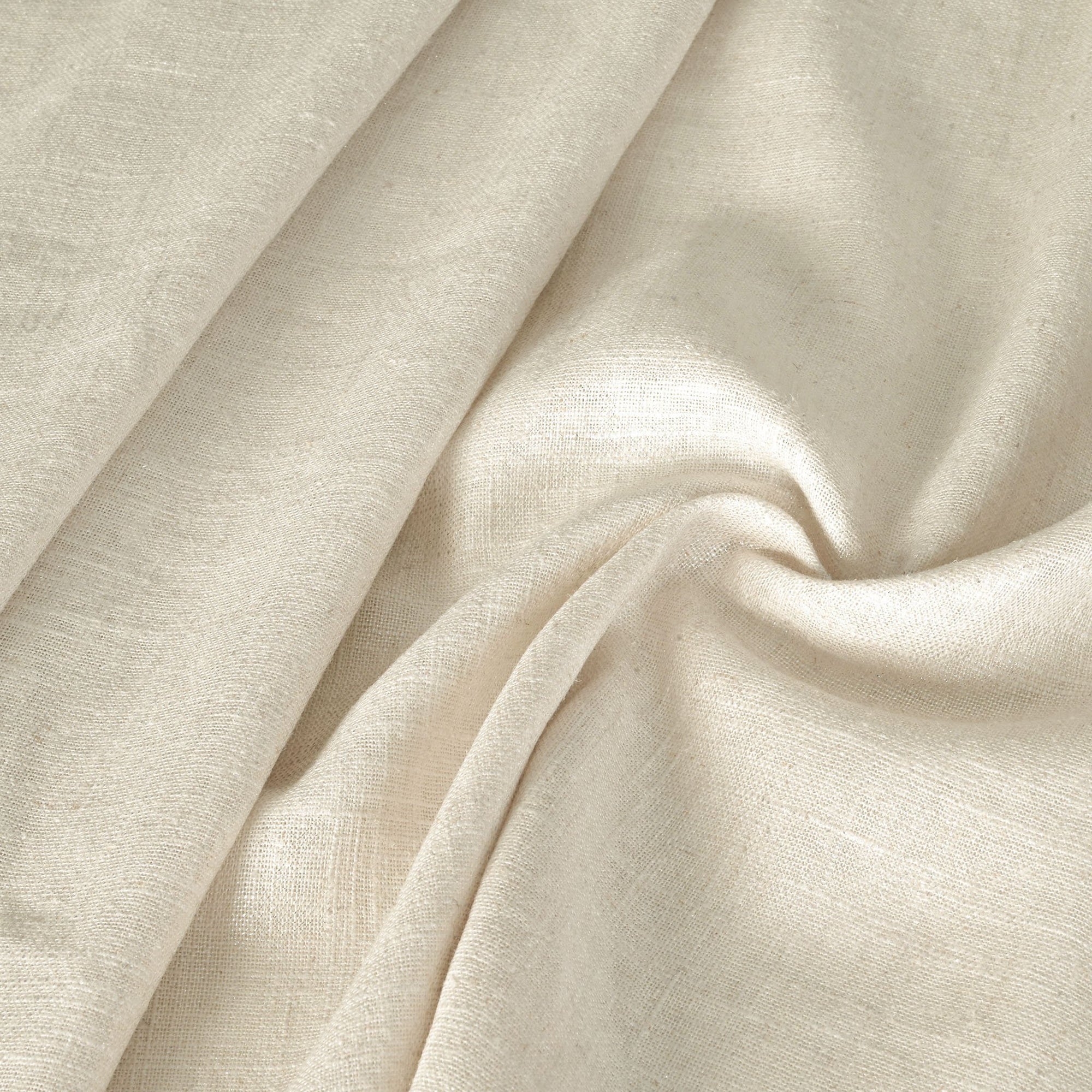 Beige Shiny Linen Fabric 9045