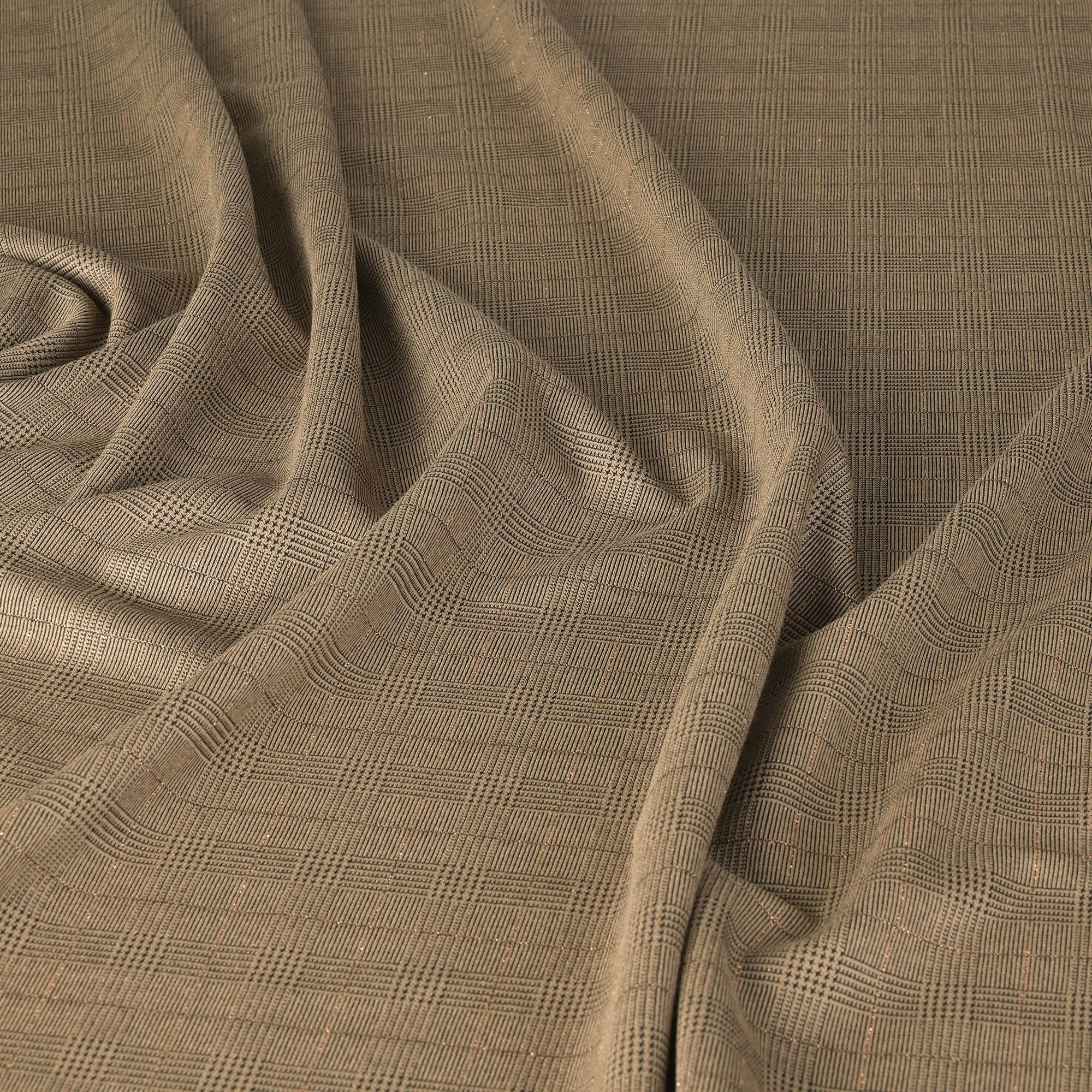 Beige Shiny Suiting Fabric 11107