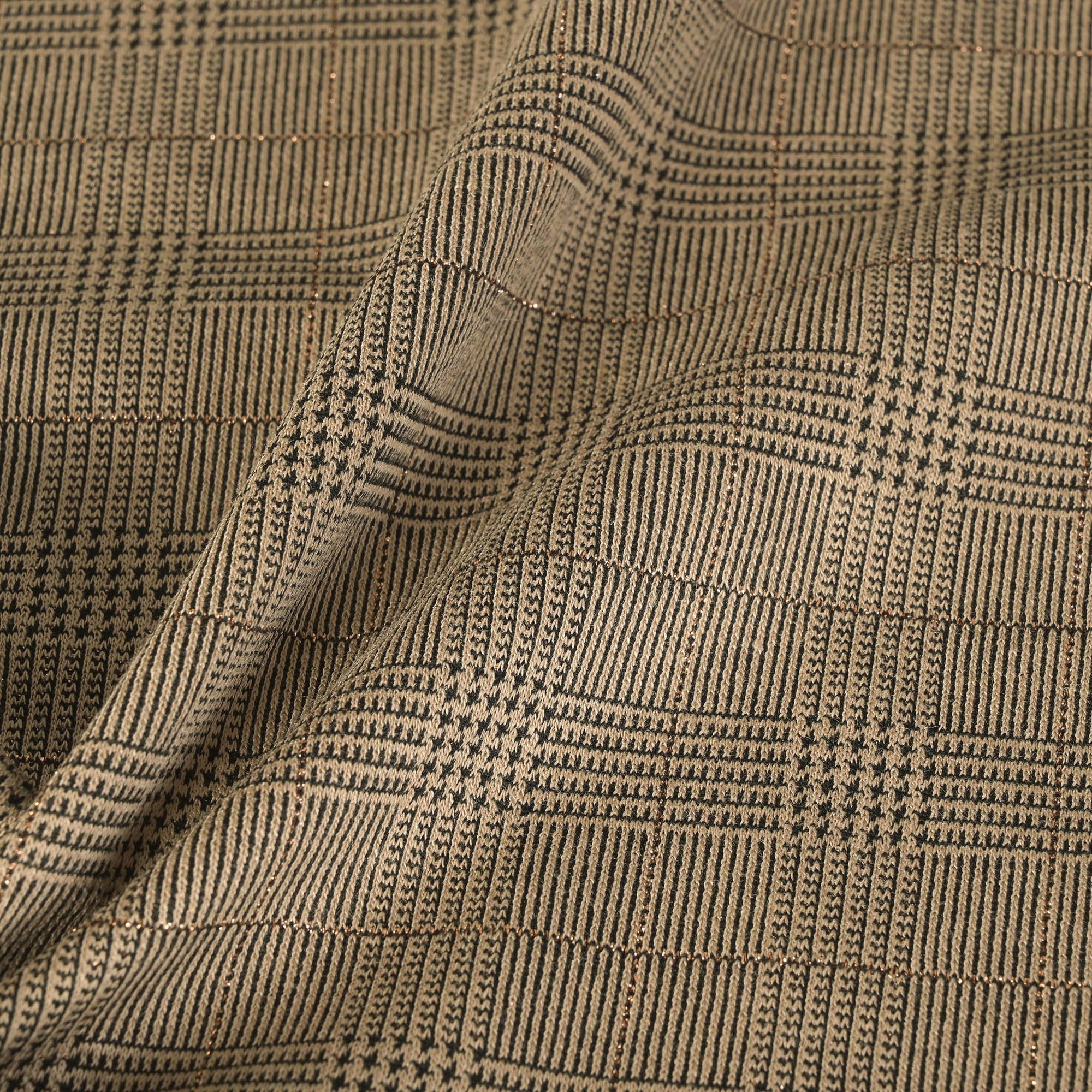 Beige Shiny Suiting Fabric 11107