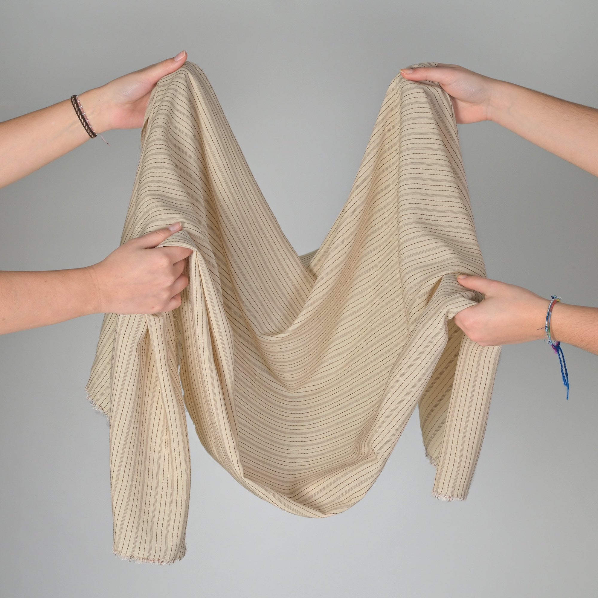 Beige Shirting Fabric 8226
