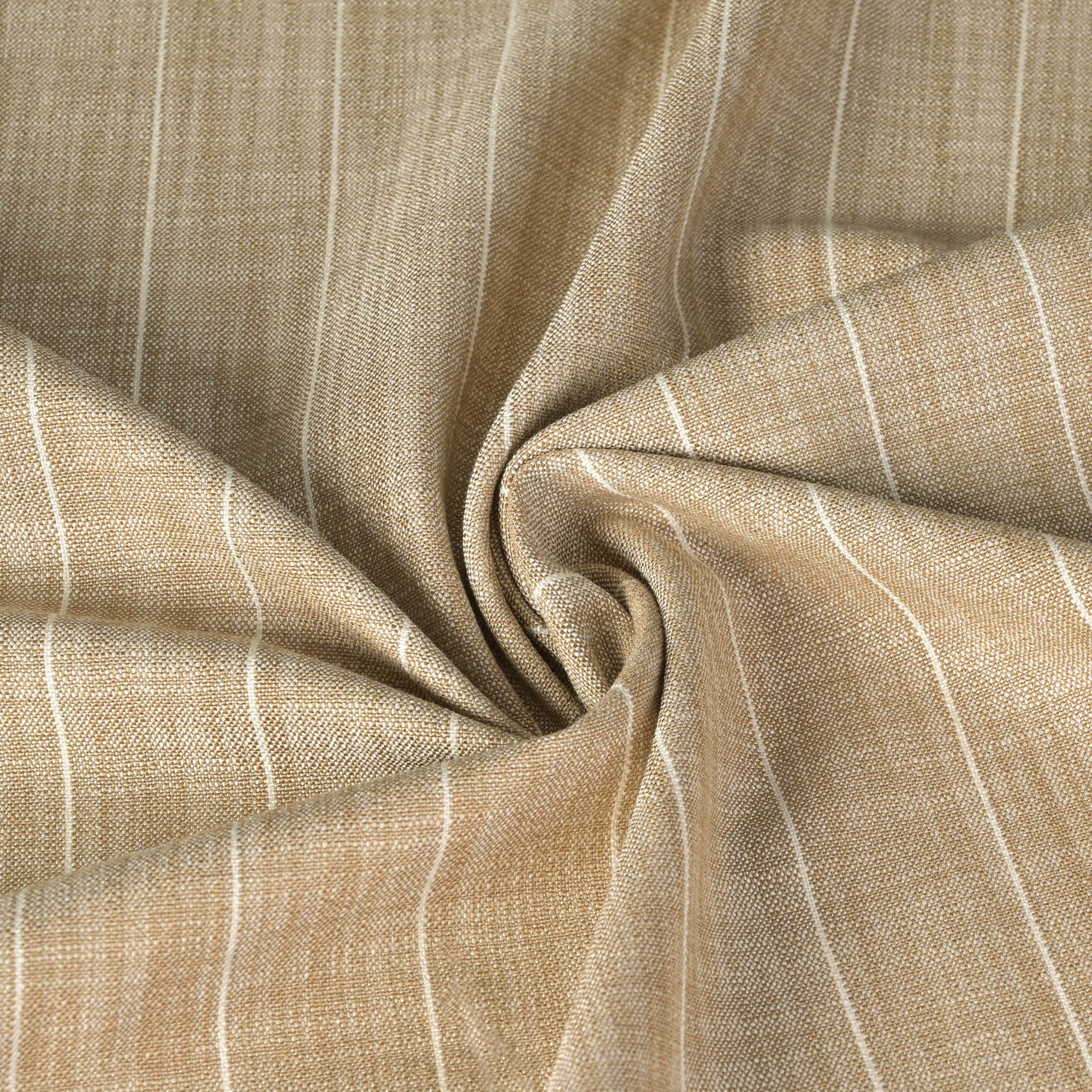 Beige Striped Canvas Fabric 11085