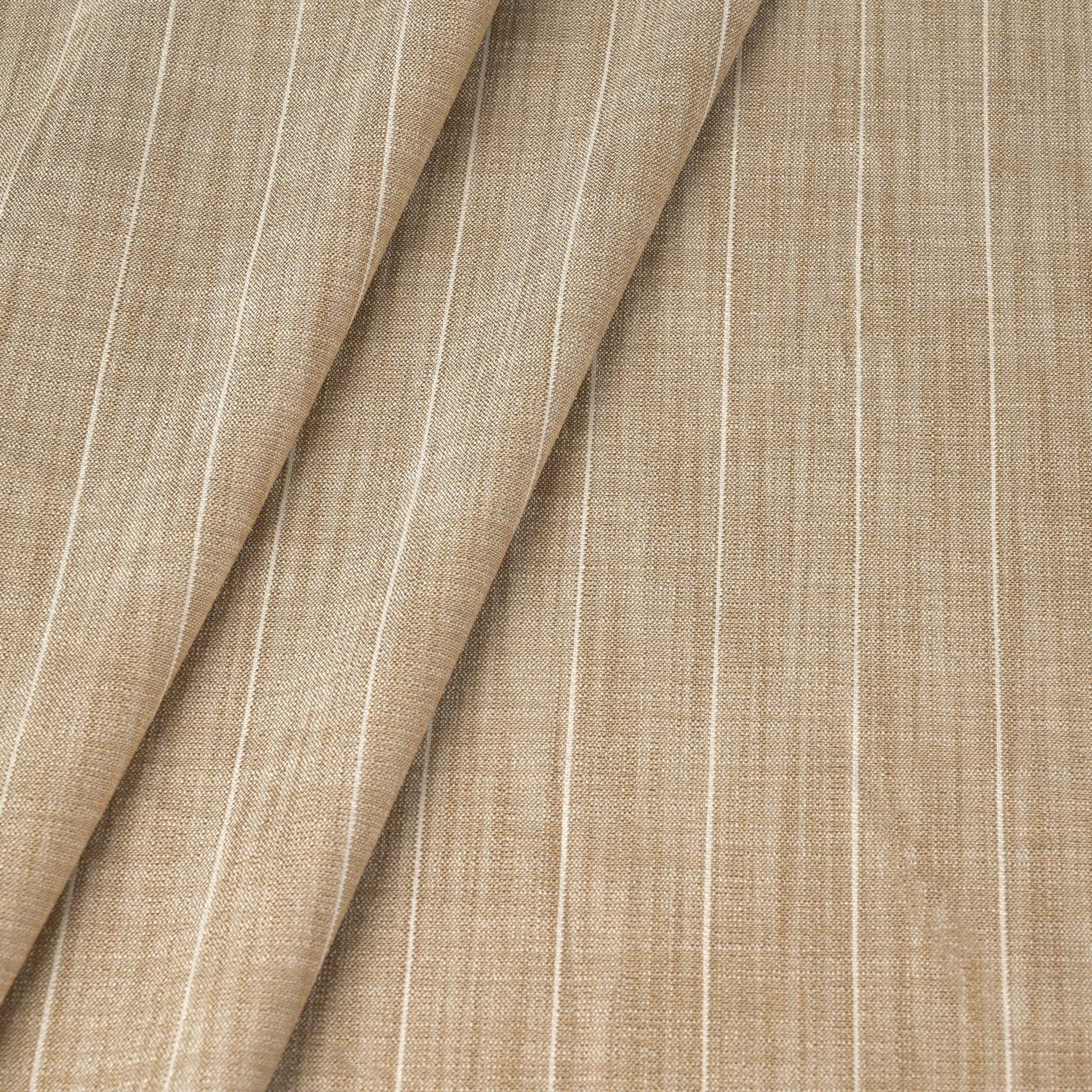 Beige Striped Canvas Fabric 11085