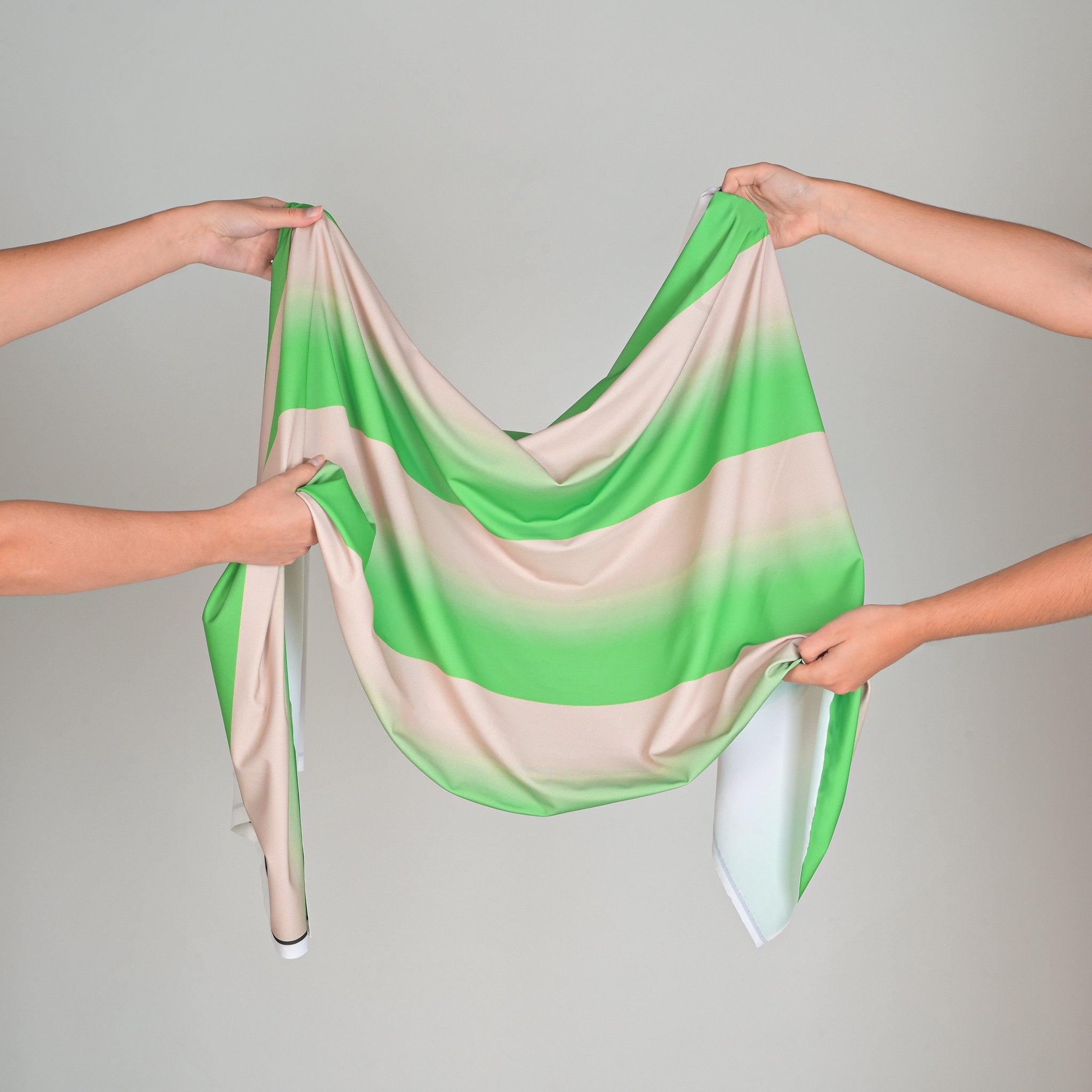 Beige and Green Gradient Jersey 6831