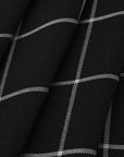 Black Blouse Weight Grid Fabric 6707