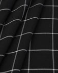 Black Blouse Weight Grid Fabric 6707