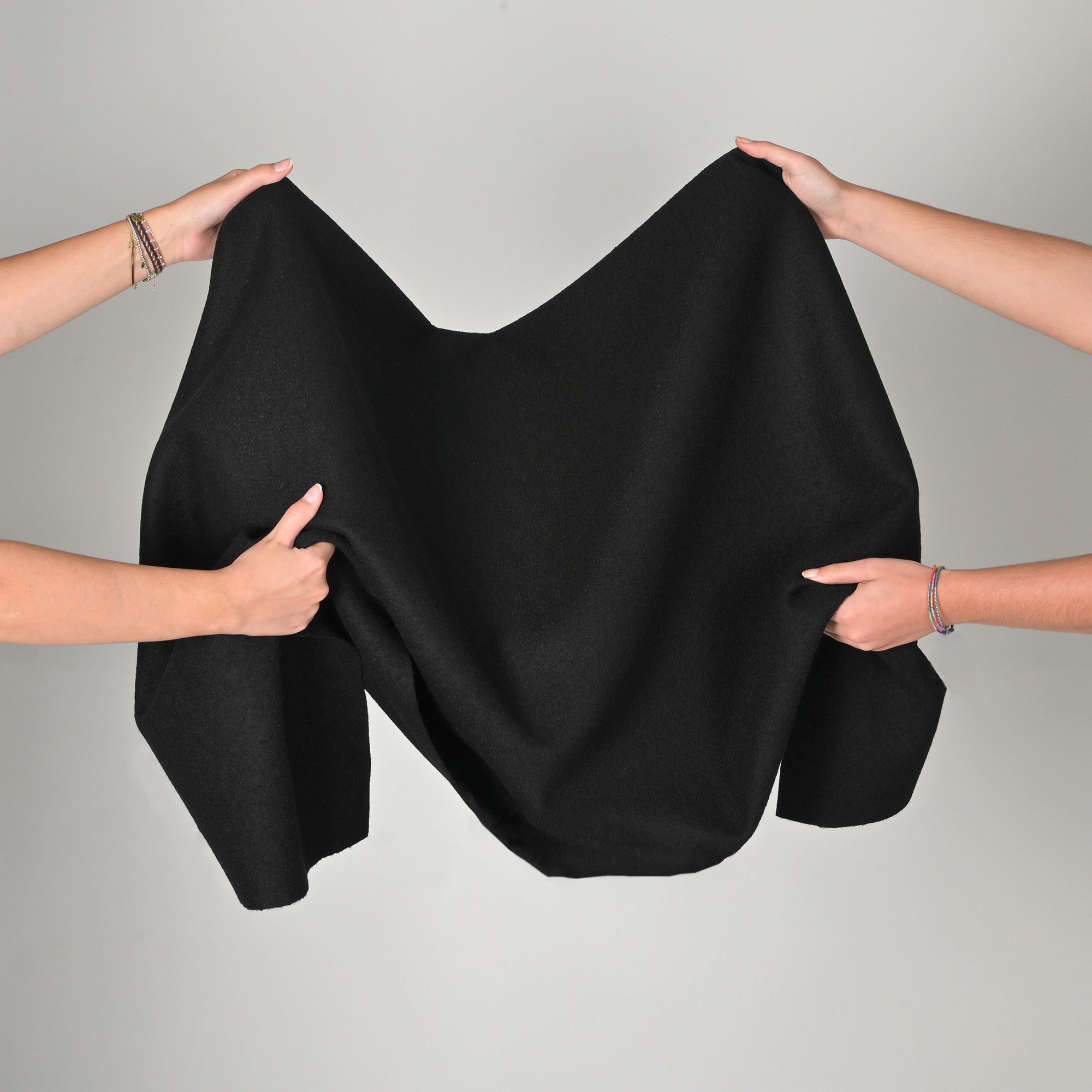 Black Bouclé Coating Fabric 12035