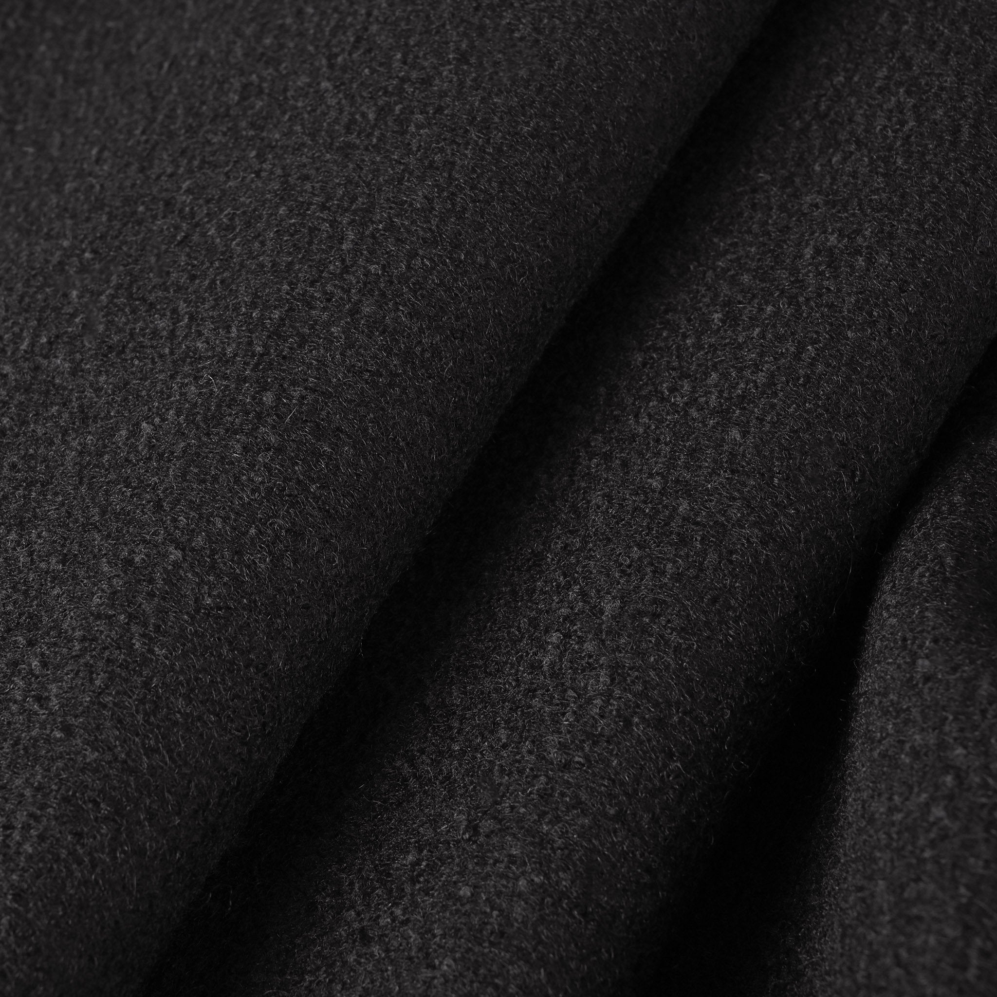 Black Bouclé Coating Fabric 12035