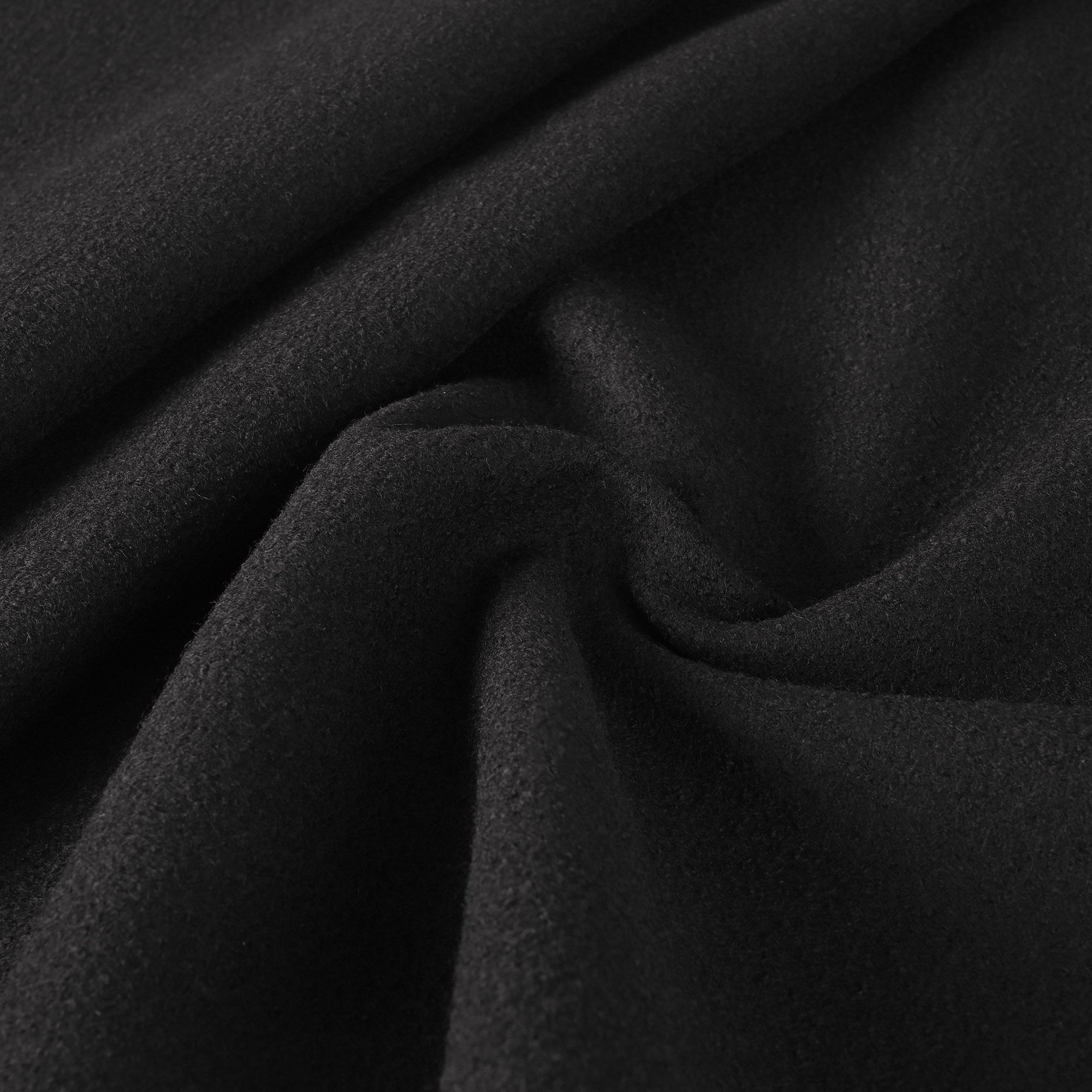 Black Bouclé Coating Fabric 12035