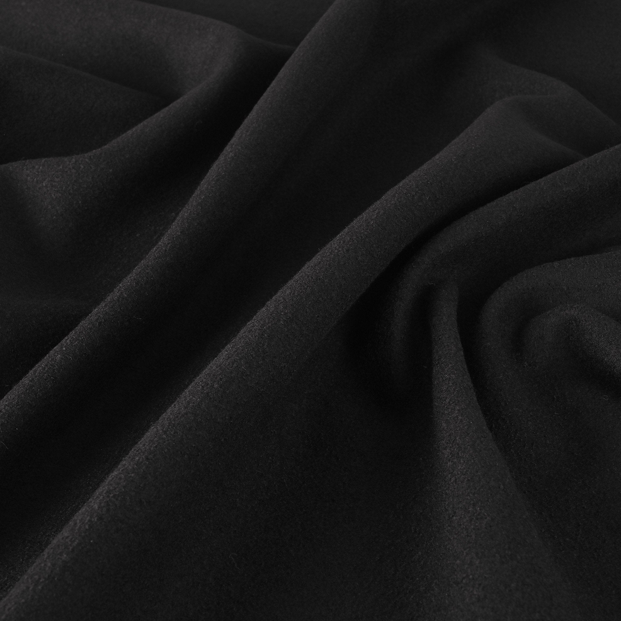 Black Bouclé Coating Fabric 12035