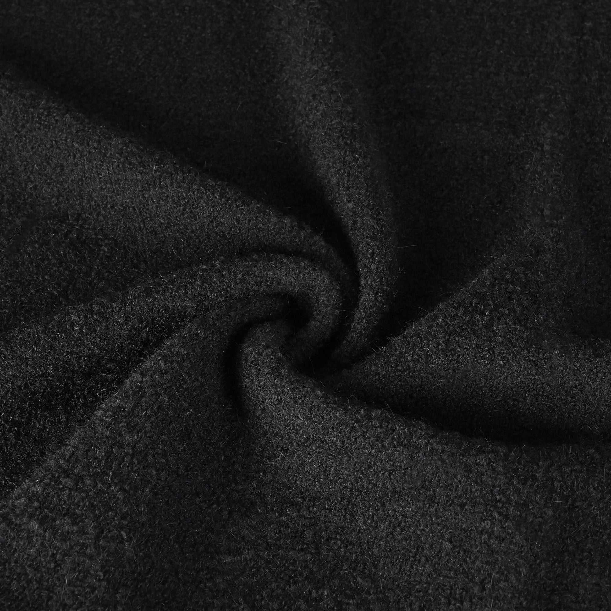 Black Bouclé Coating Fabric 93144