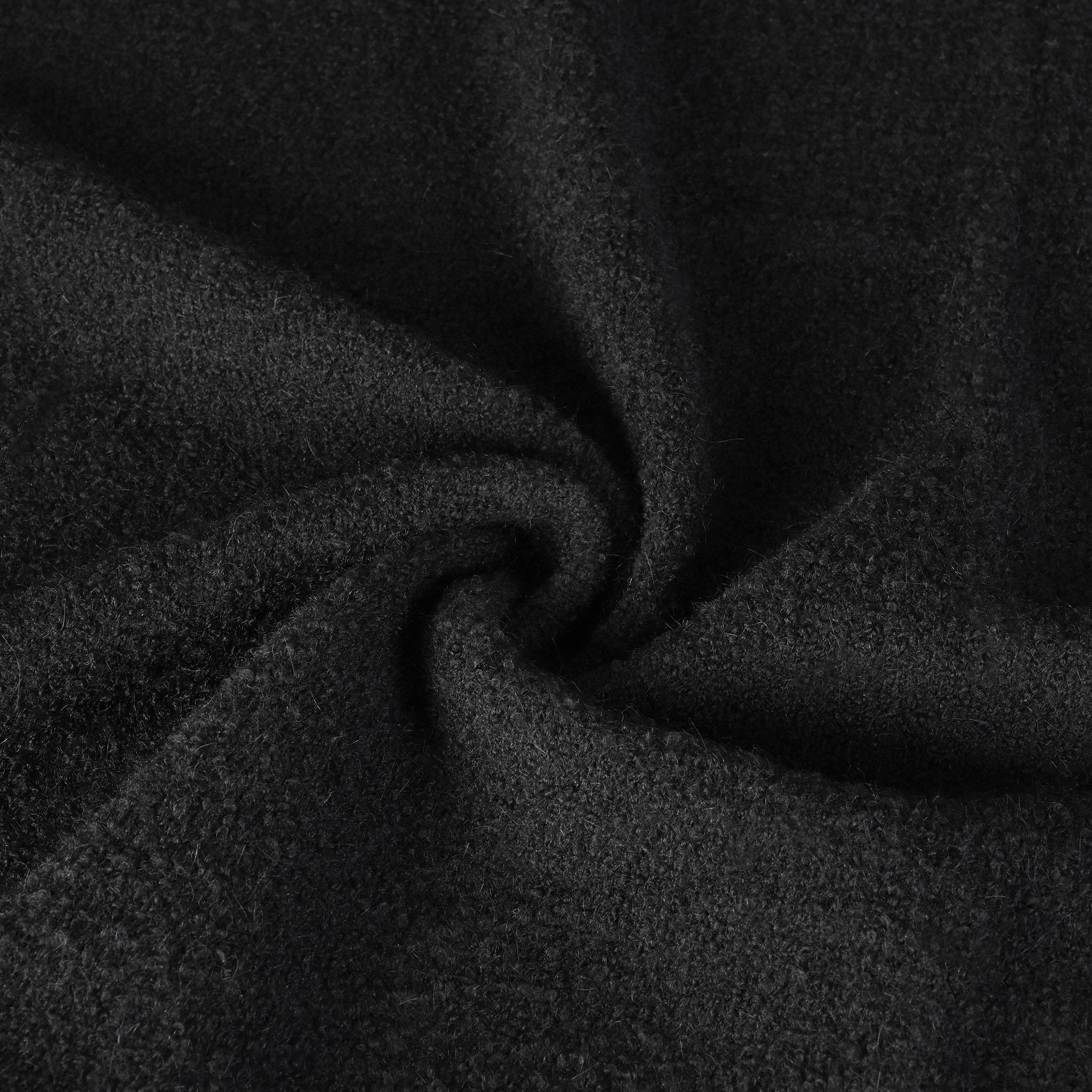 Black Bouclé Coating Fabric 93144