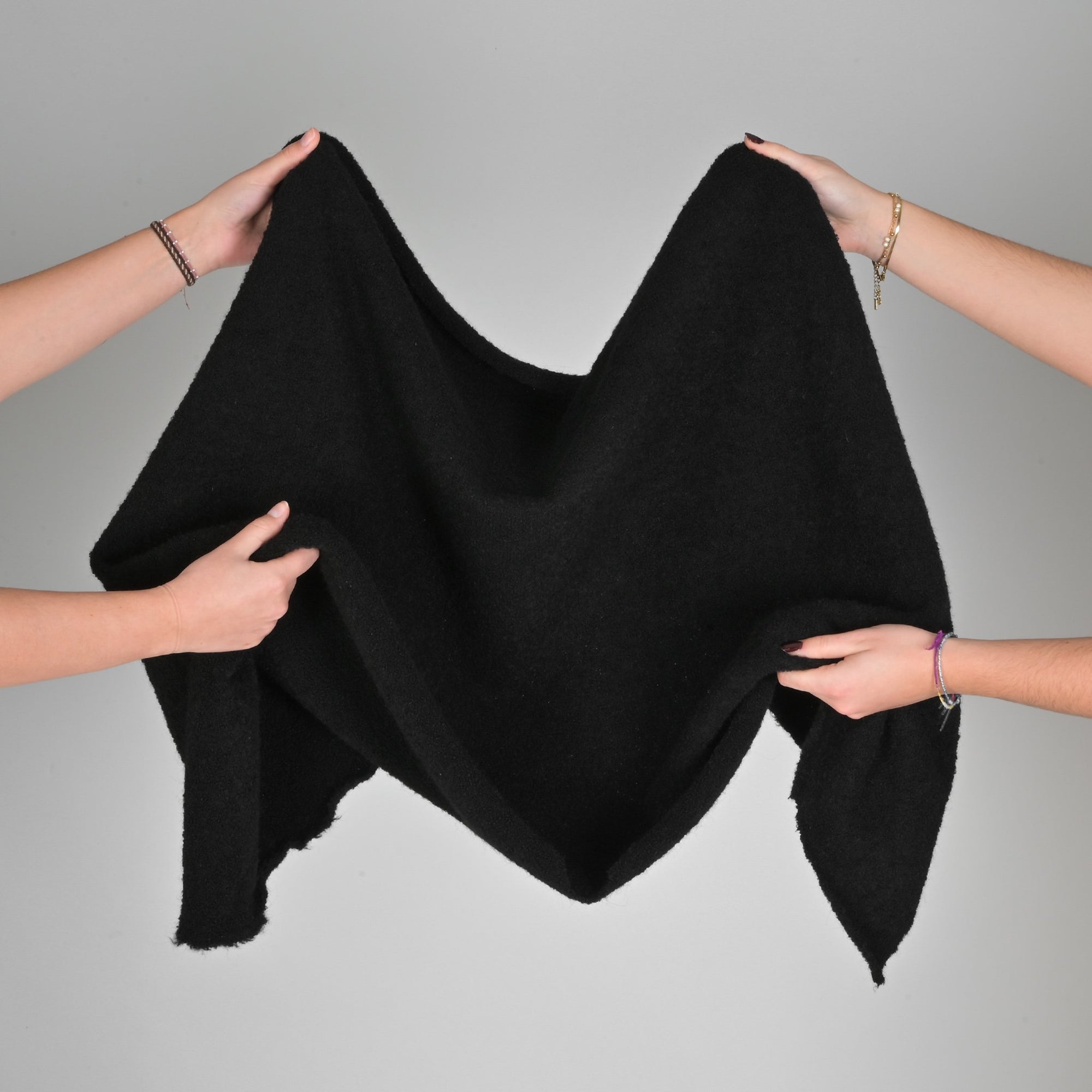 Black Bouclé Coating Fabric 93144