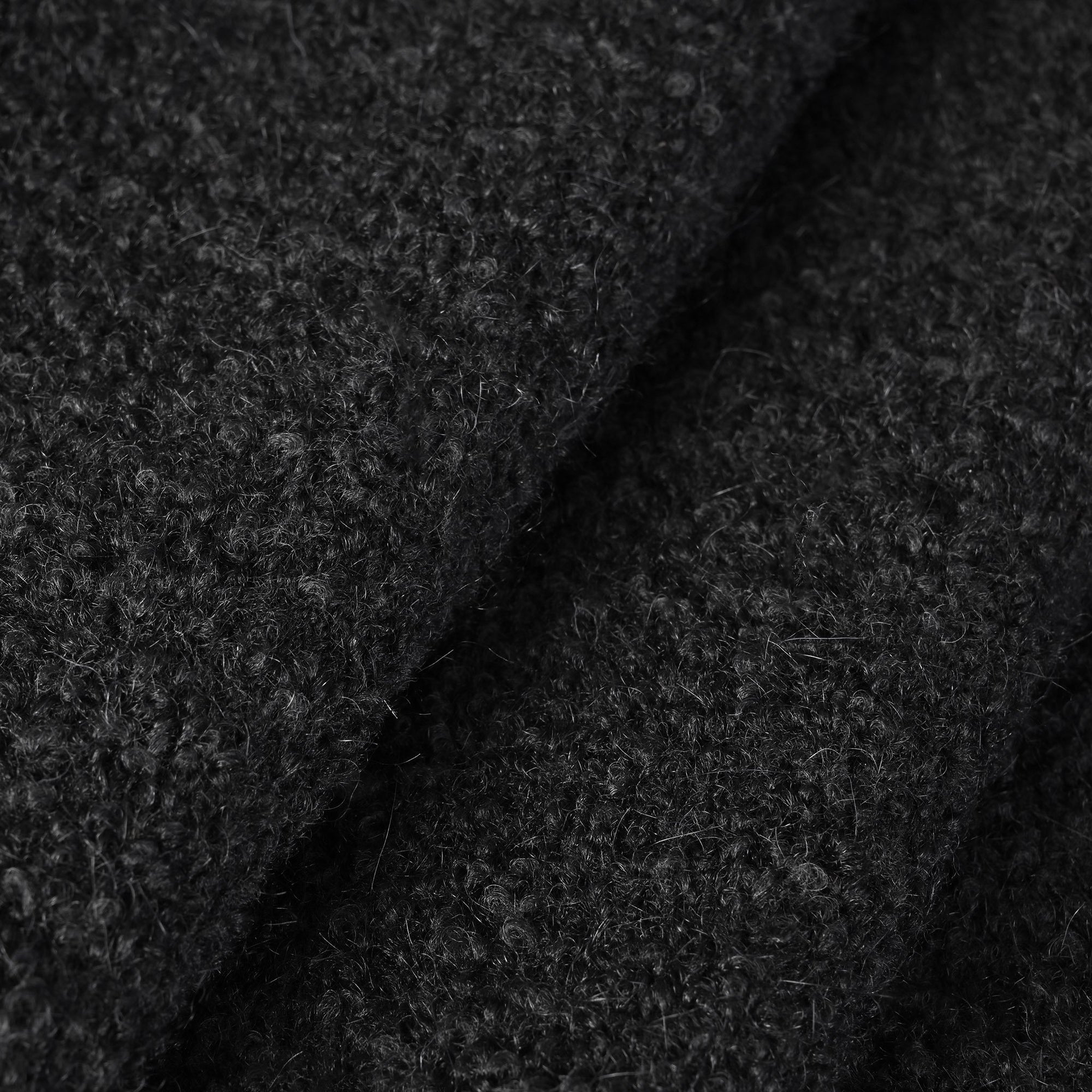 Black Bouclé Coating Fabric 93144