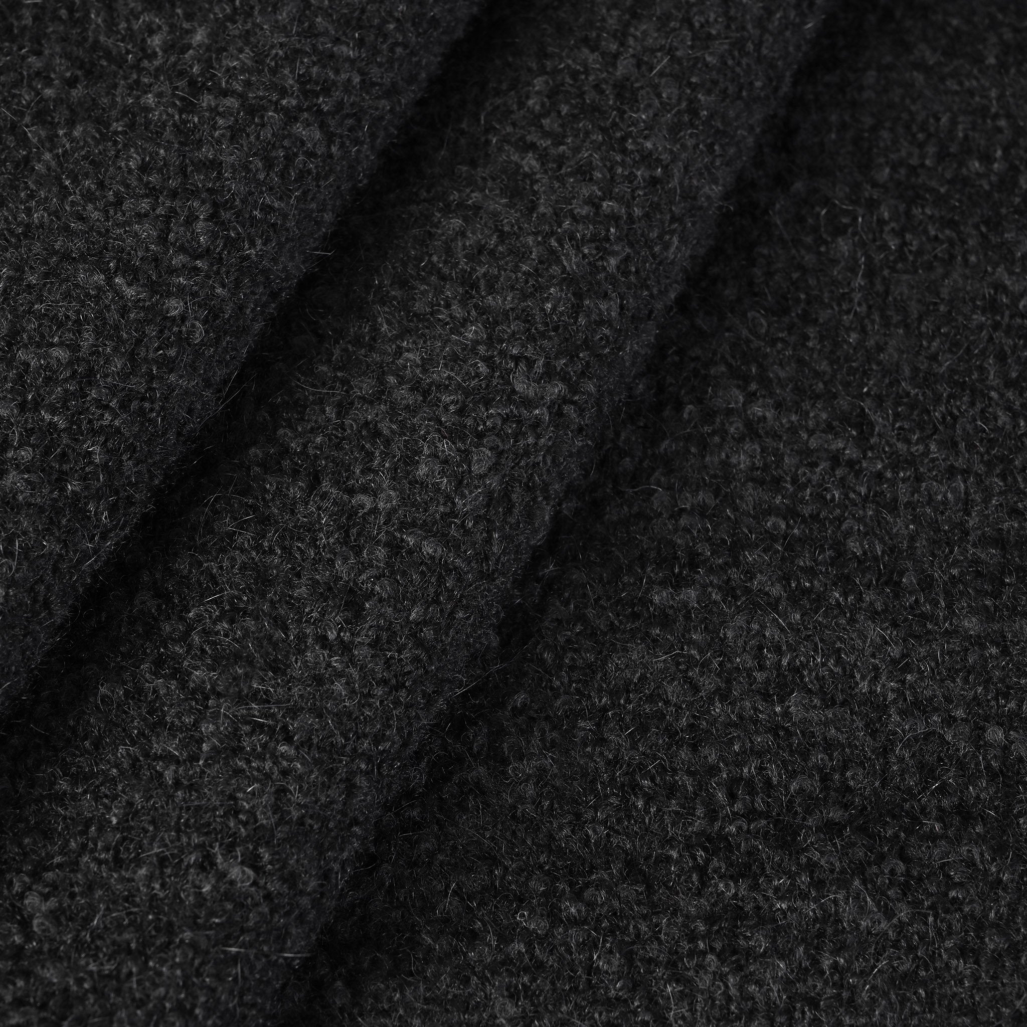 Black Bouclé Coating Fabric 93144