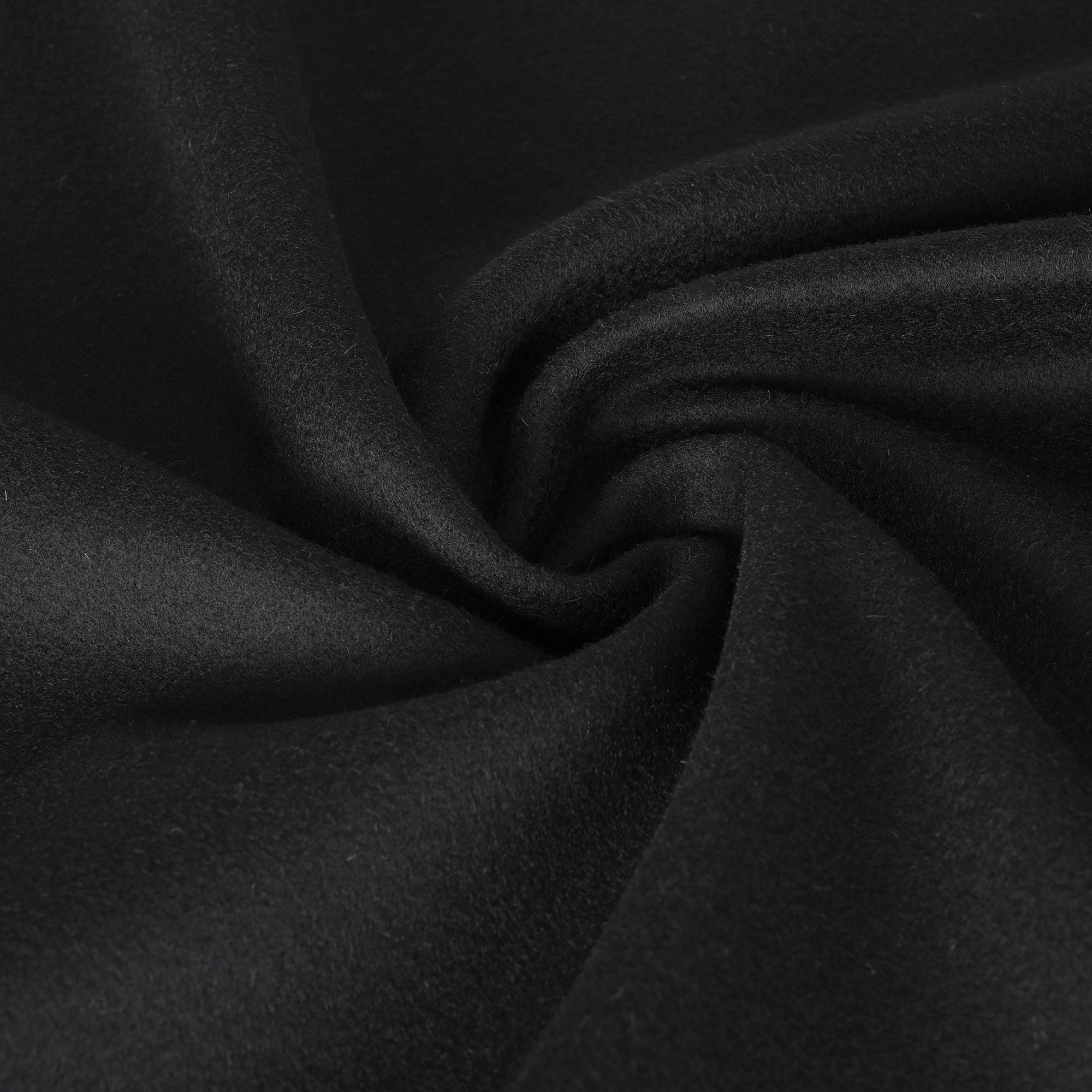 Black Cashmere Coating Fabric 8413